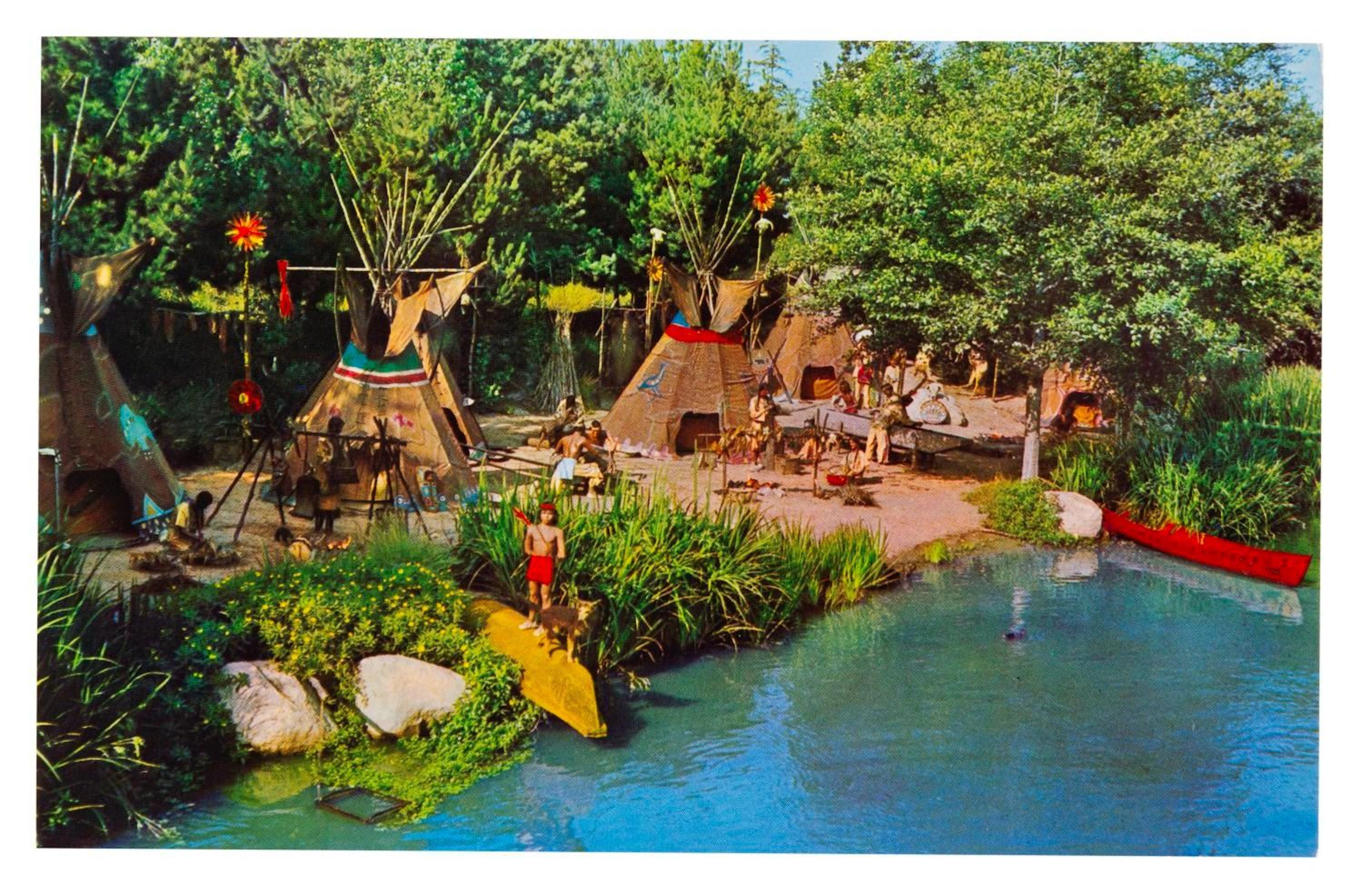A Disneyland Peaceful Indian Village Postcard.