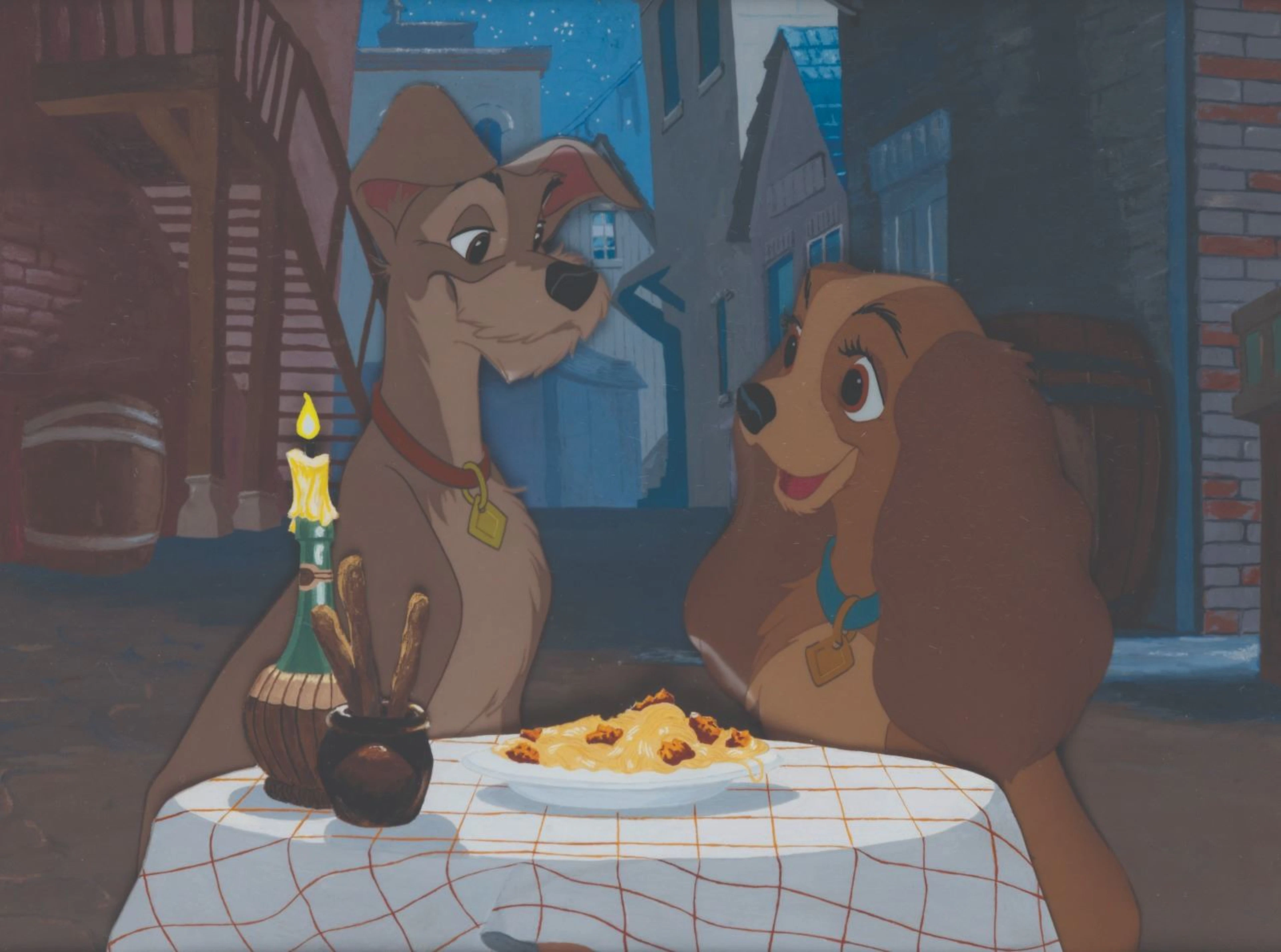 A Pair of "Lady and the Tramp" Original Production Cels.