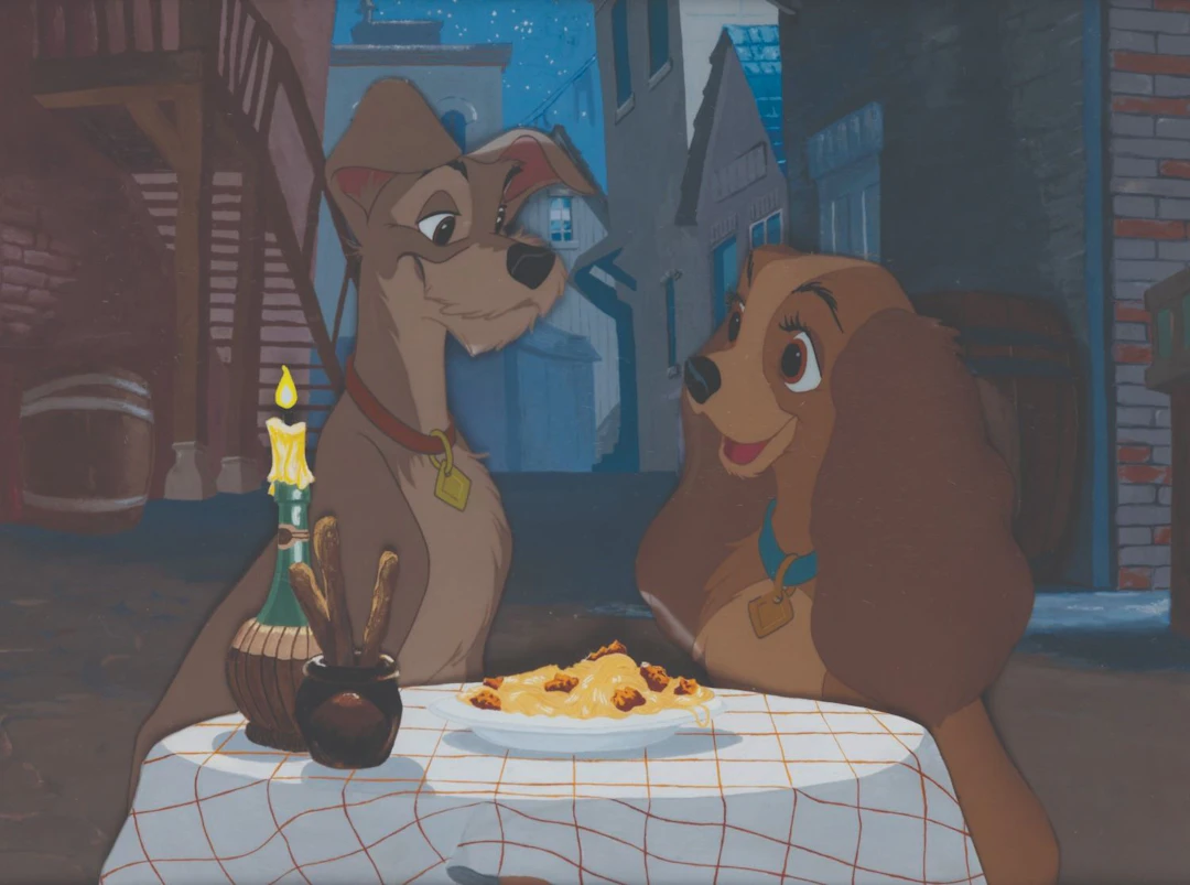 A Pair of "Lady and the Tramp" Original Production Cels.