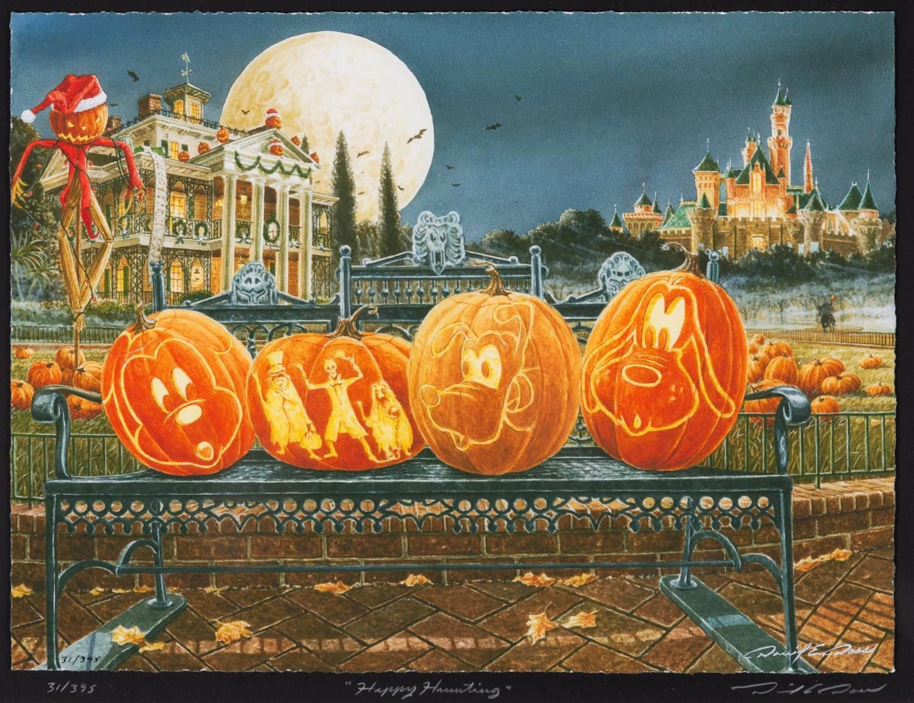 A Haunted Mansion Holiday "Happy Haunting" Print.