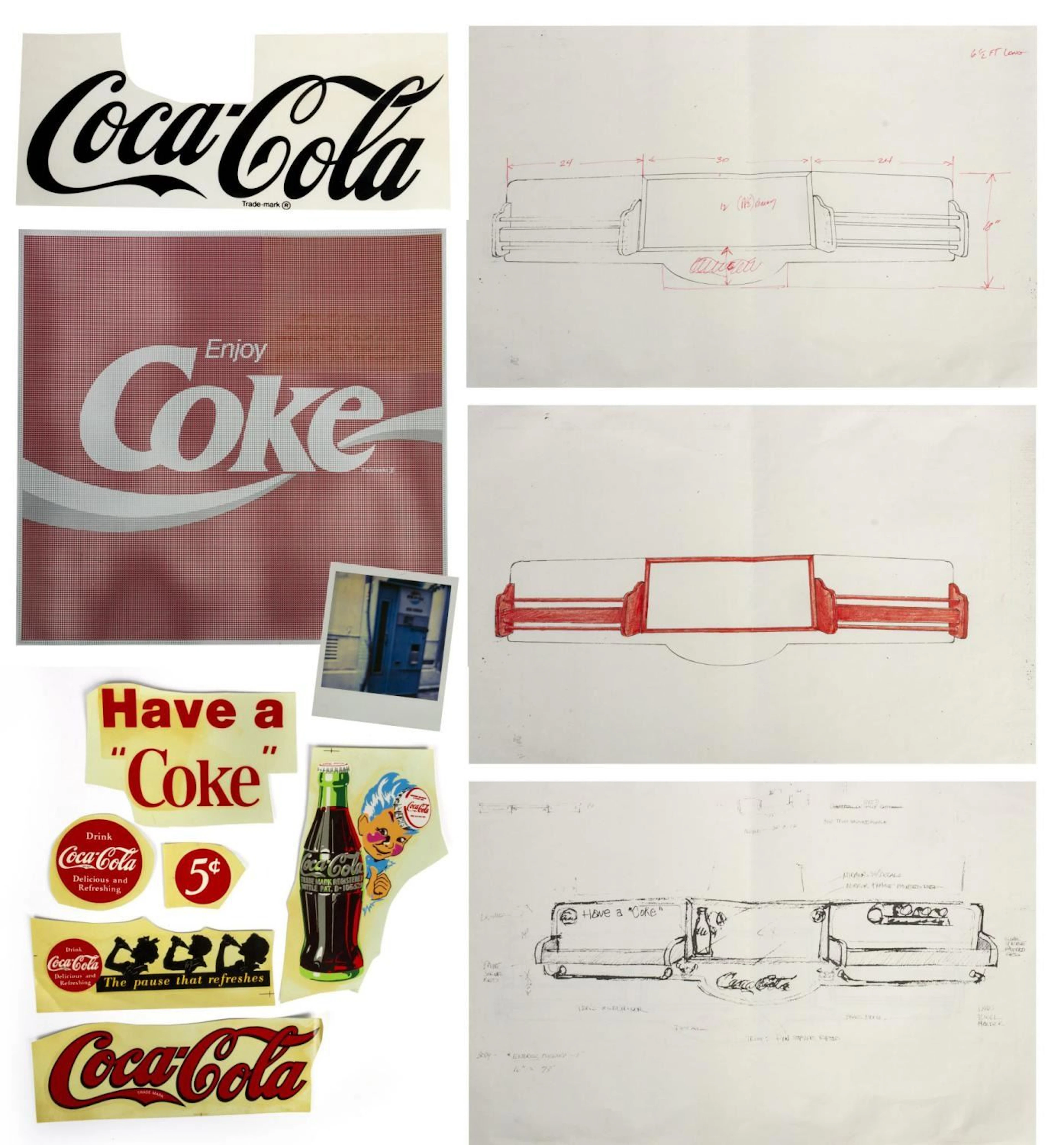 A Collection of Coca-Cola Advertising Production Samples.