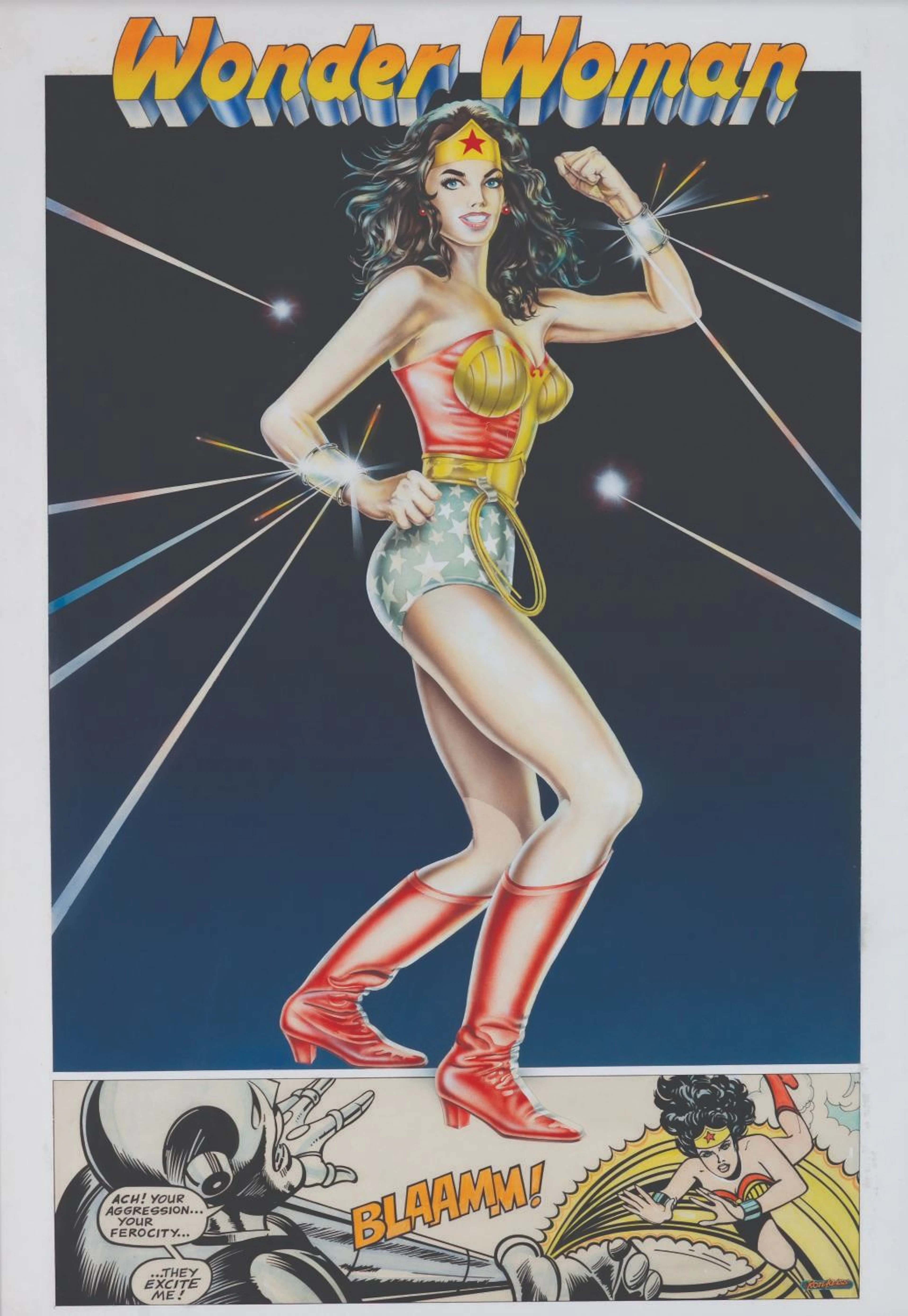 A Wonder Woman Original Painting.
