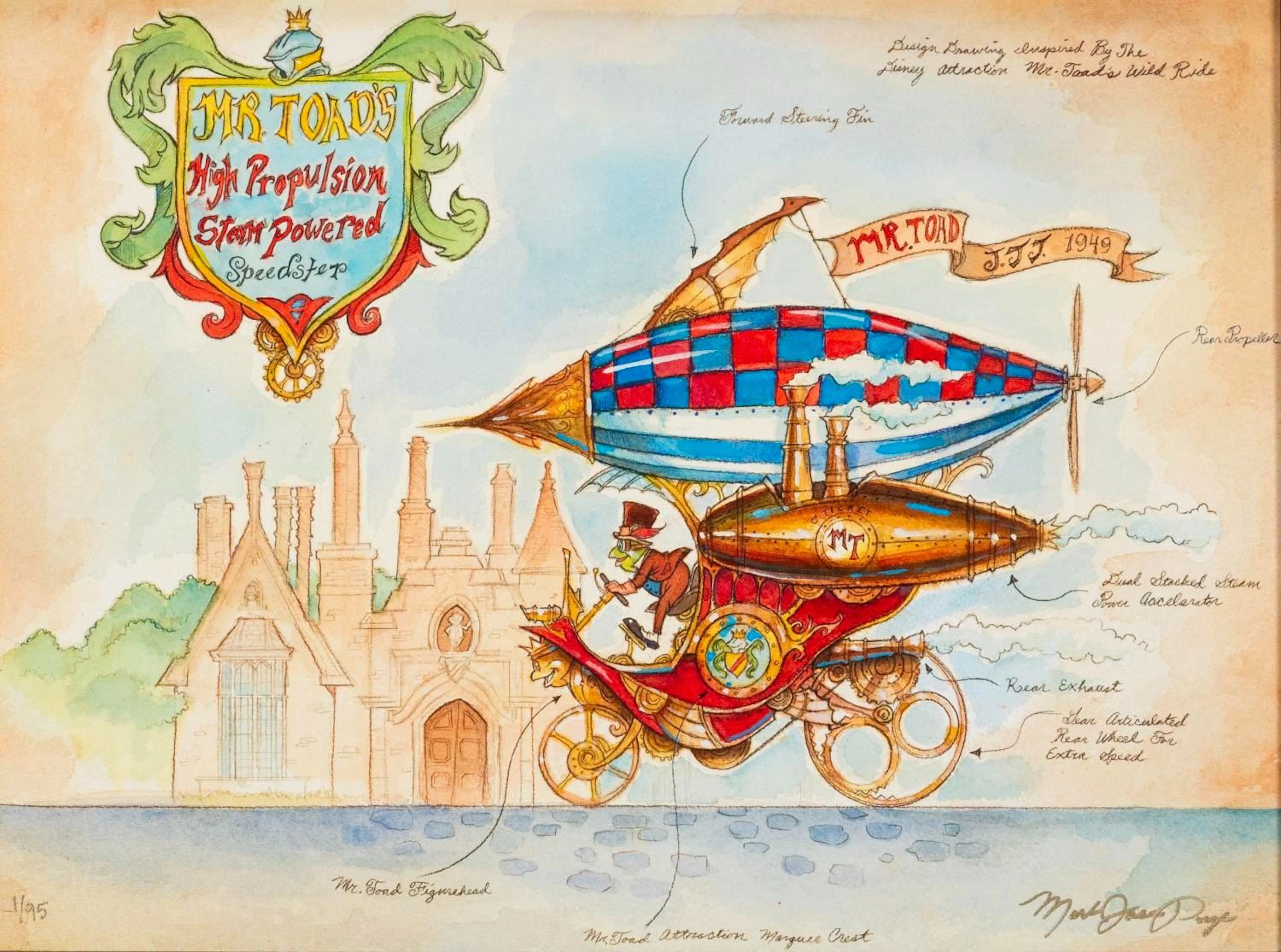 A "Mr. Toad" Steampunk Canvas Print by Mark Page.