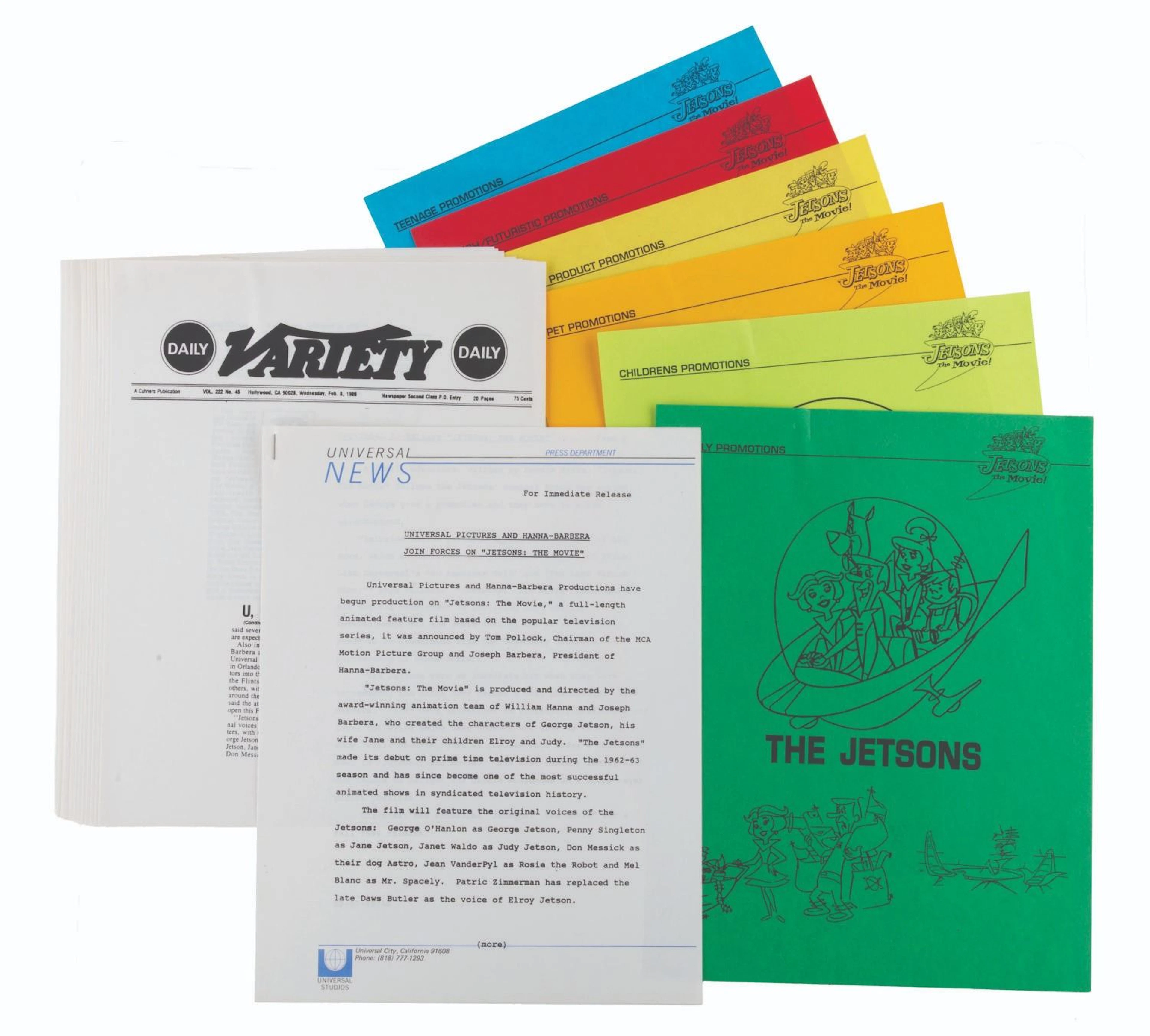A Collection of "Jetsons: The Movie" Press Releases.