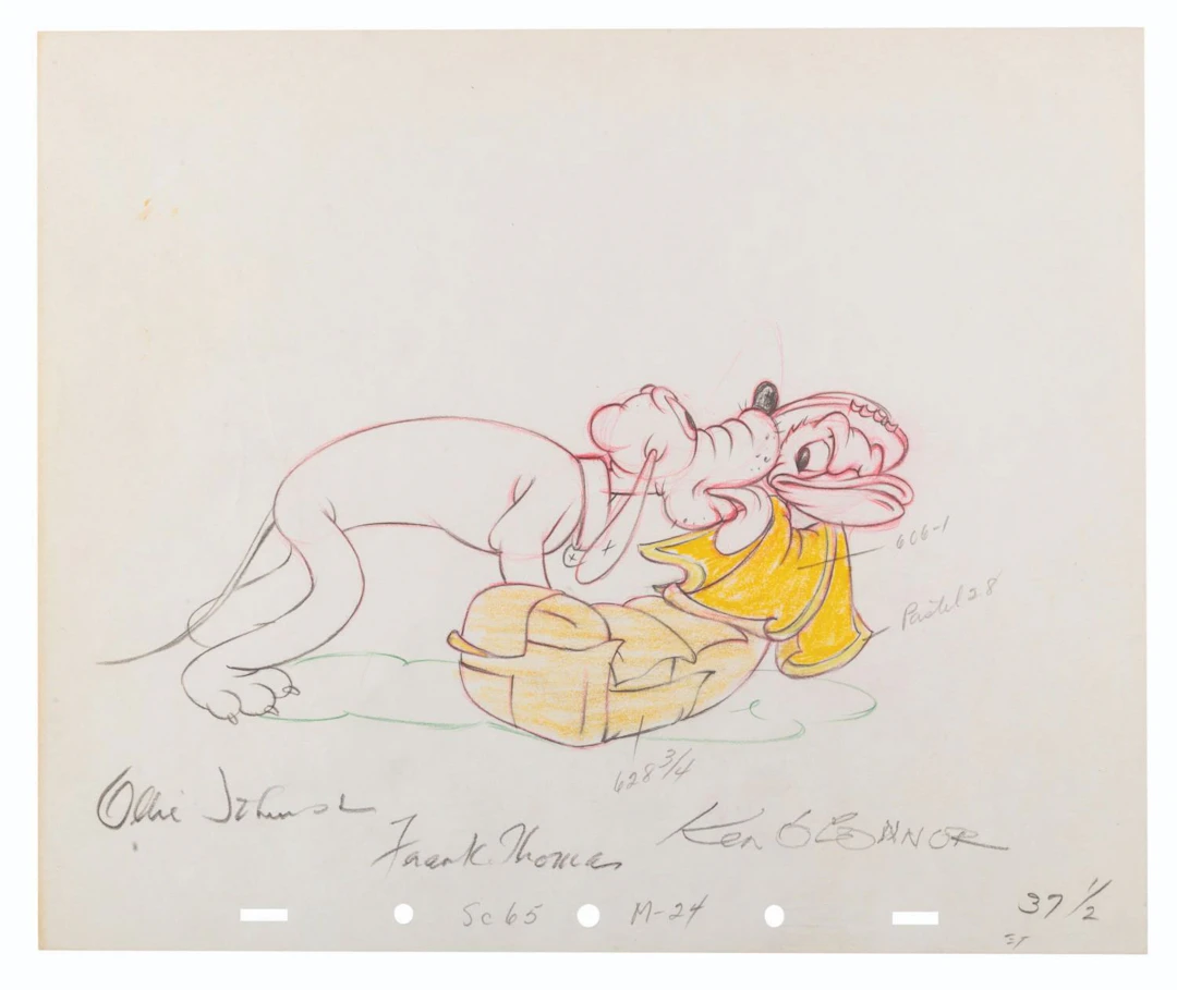 A Disney Legends Signed "The Beach Picnic" Production Drawing.