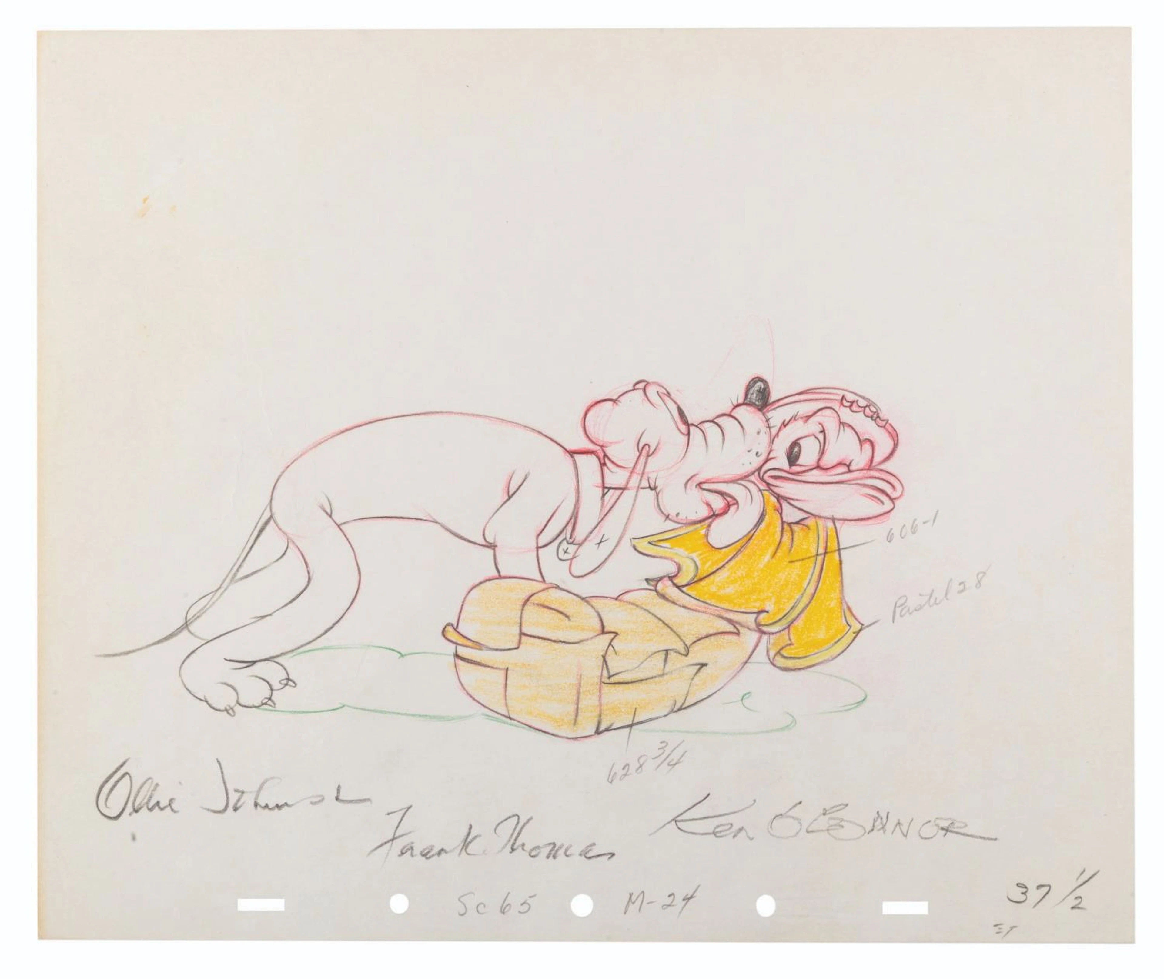 A Disney Legends Signed "The Beach Picnic" Production Drawing.