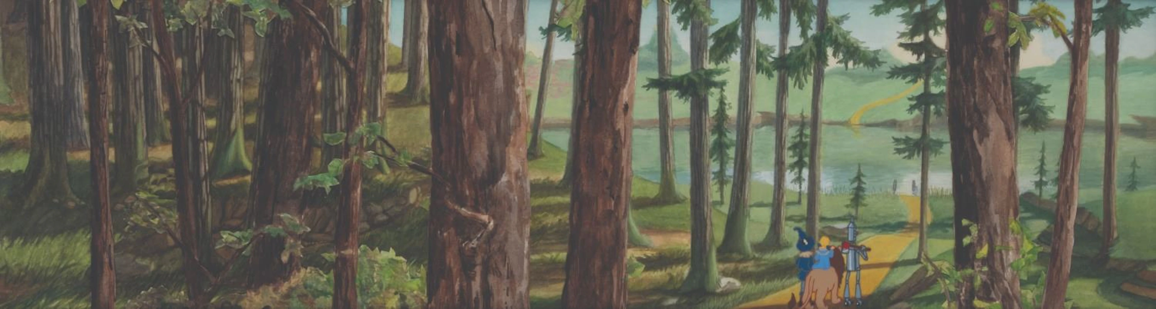A Rob Roy MacVeigh "Wizard of Oz " Yellow Brick Road Cel and Background.