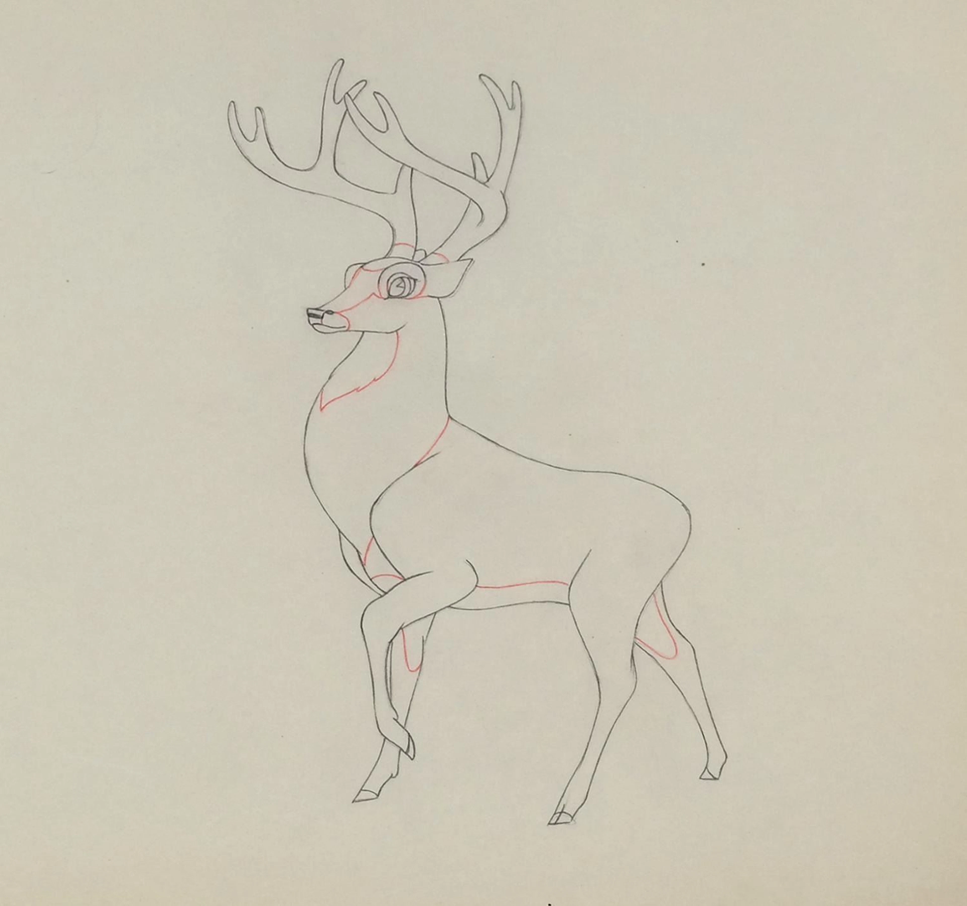 A "Bambi" Original Production Drawing.