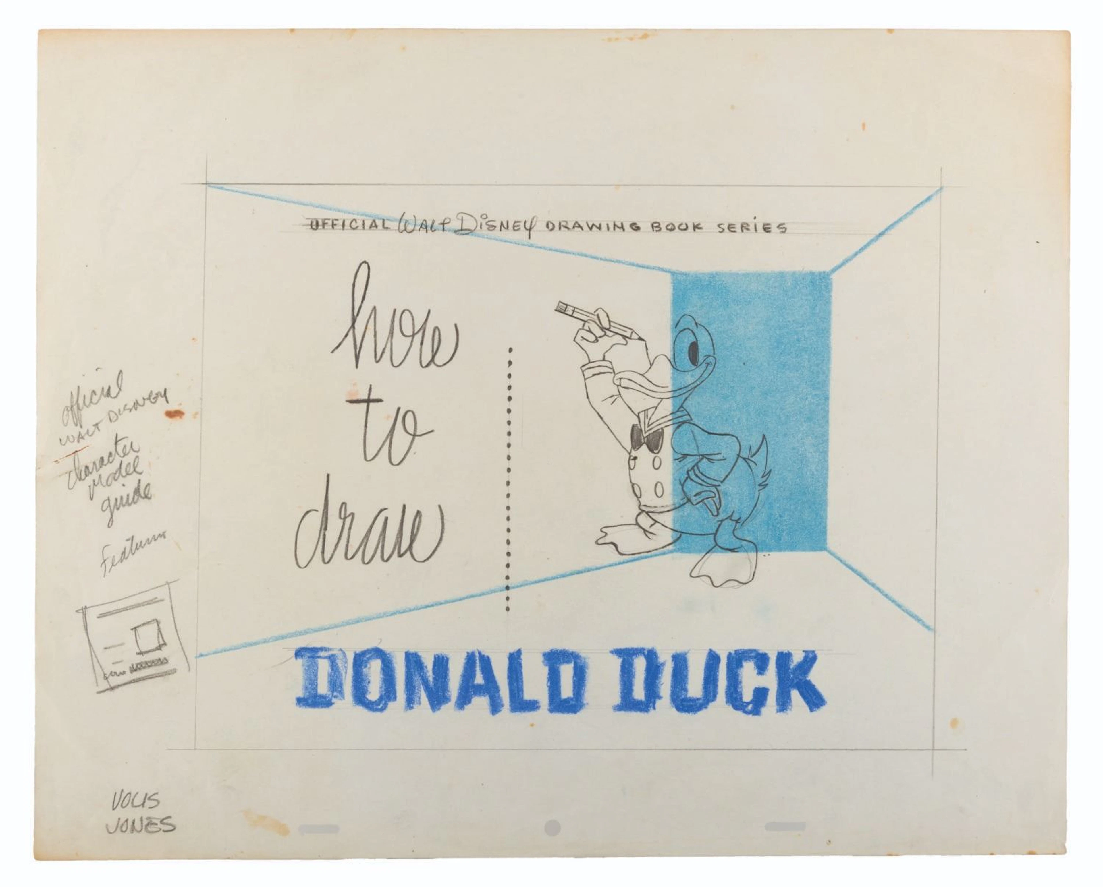 A "How to Draw Donald Duck" Cover Concept Artwork.