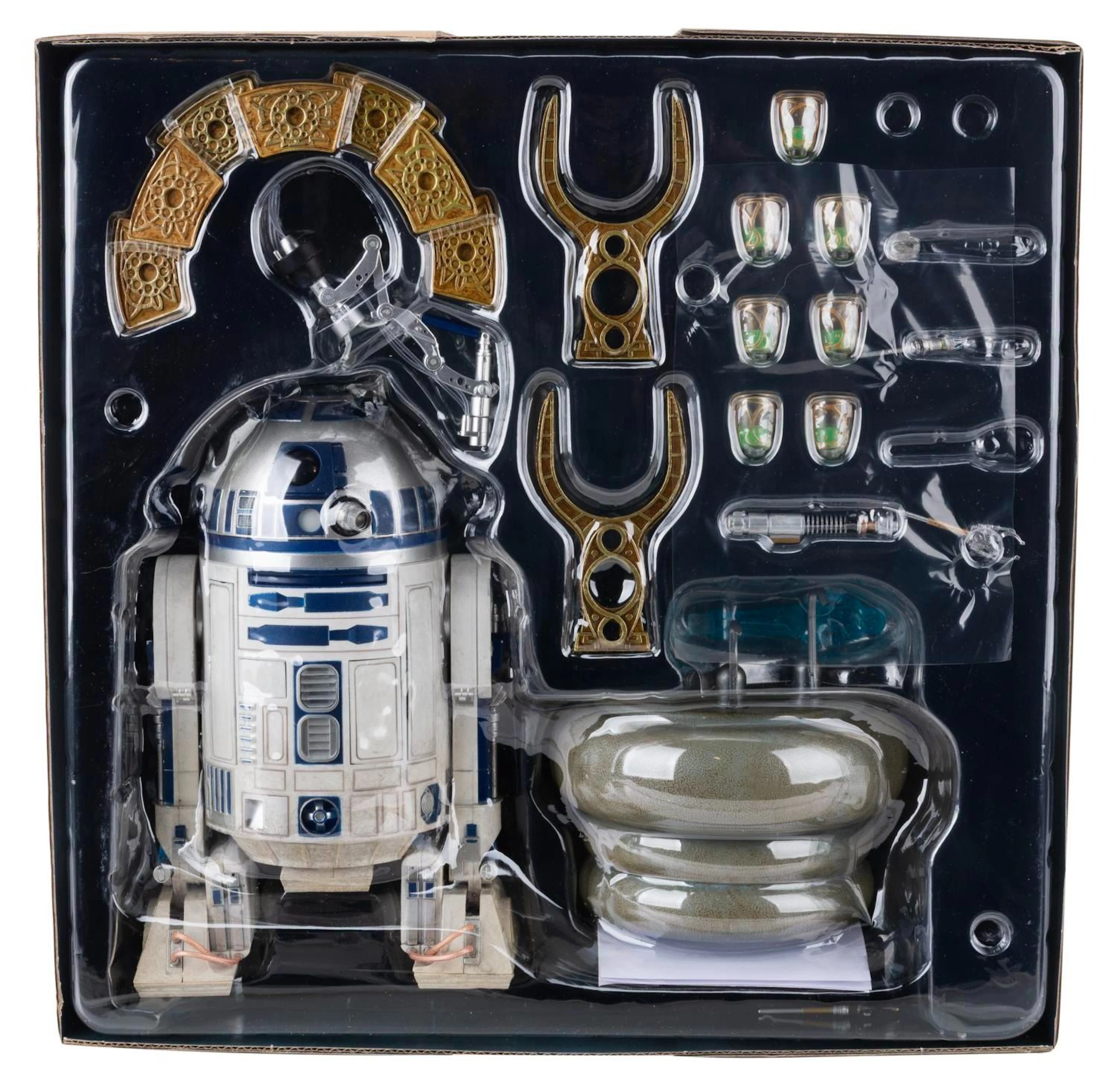 A Sideshow 1/6th Scale R2-D2 Deluxe Figure.