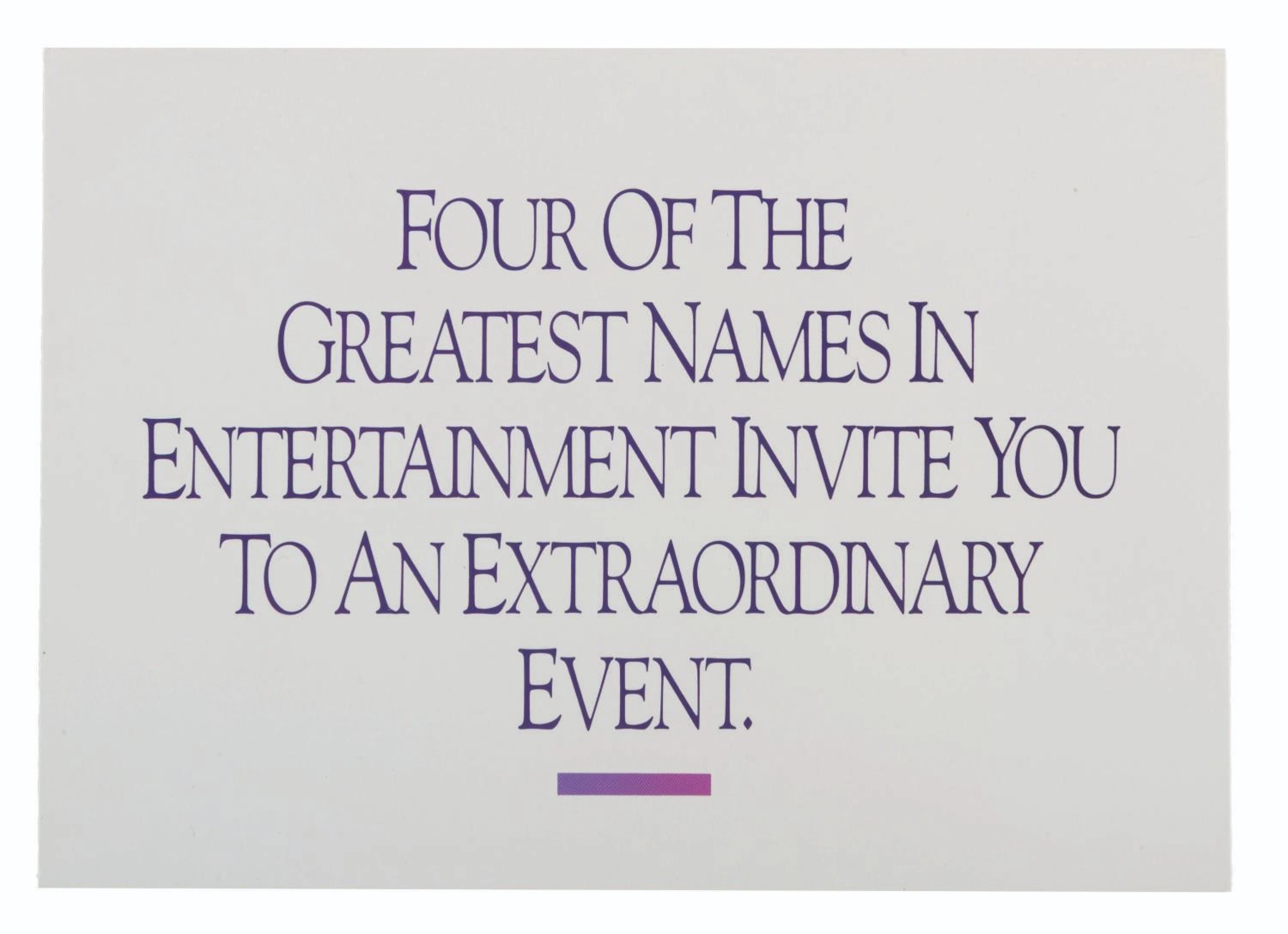 A Captain EO Premiere Ticket with Invitation.