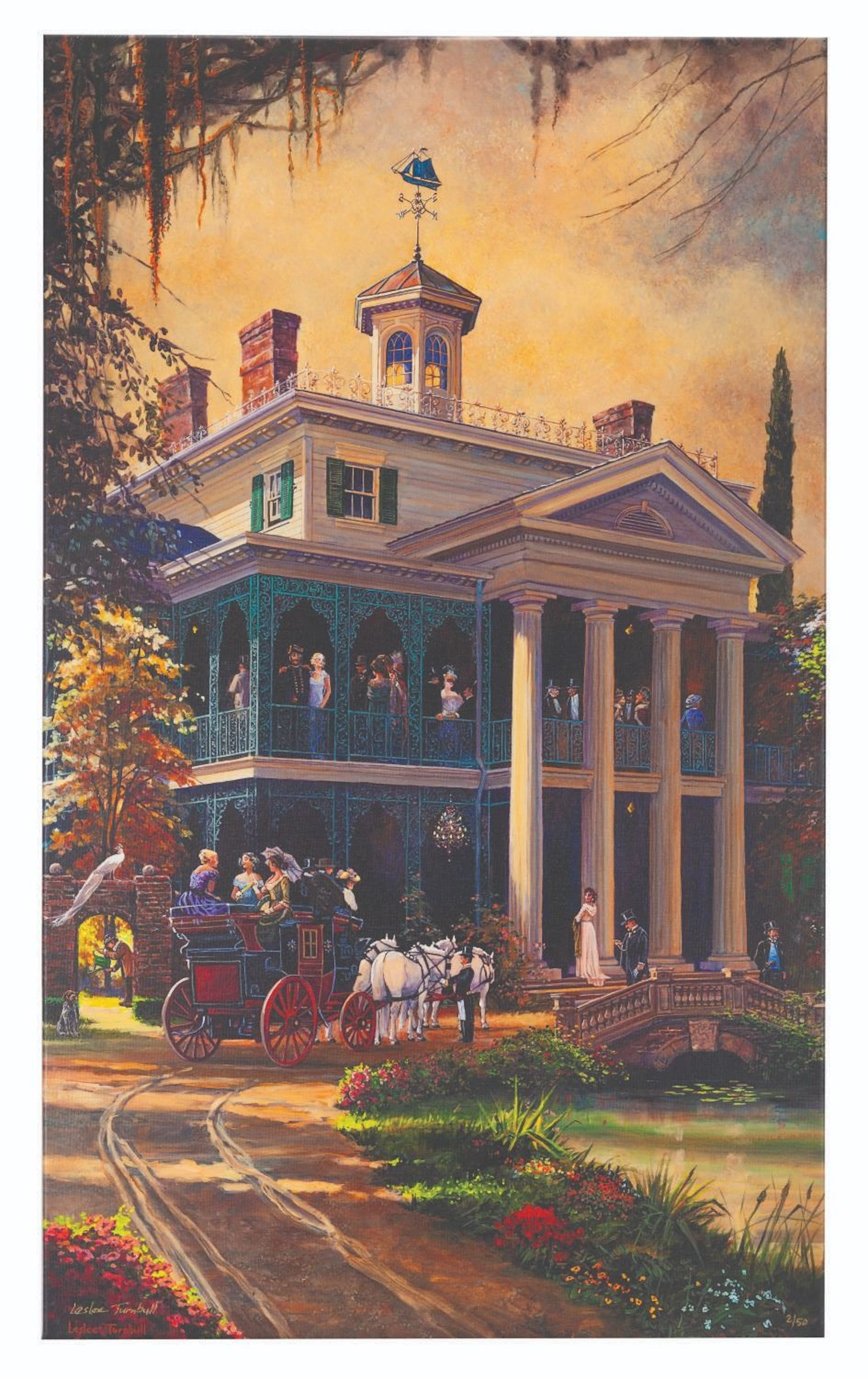 A Rare Haunted Mansion "The Guests Arrive" Canvas Print.