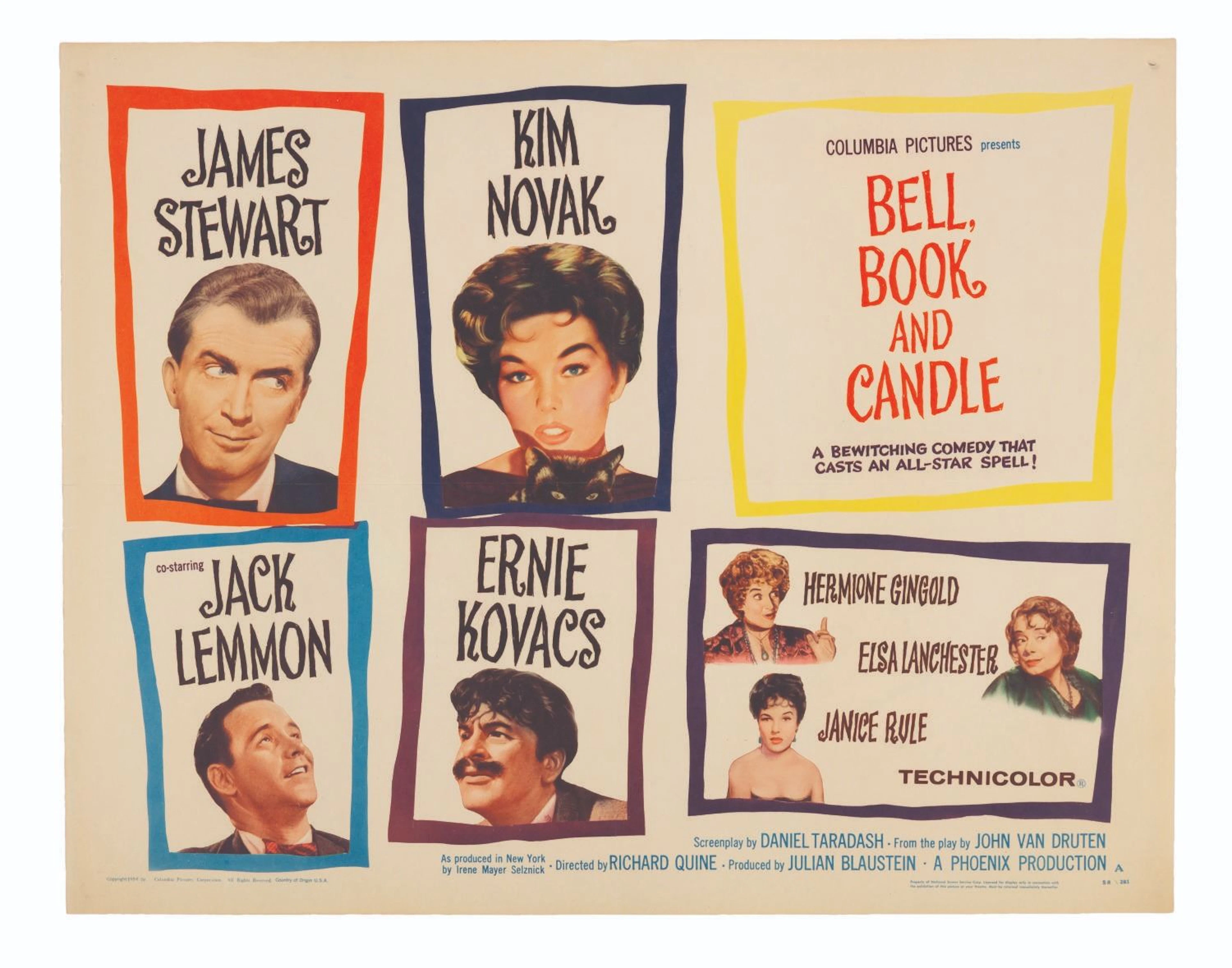A "Bell, Book and Candle" Half-Sheet.