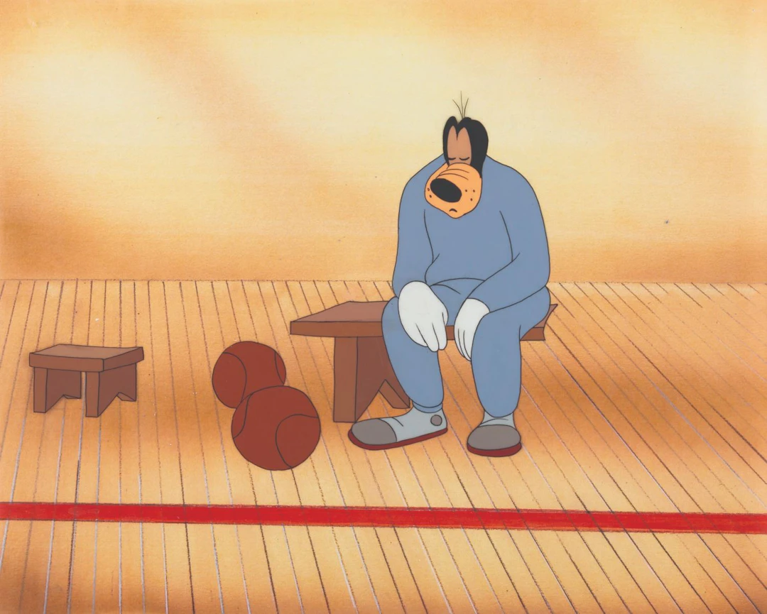 A “Double Dribble” Goofy Production Cel.
