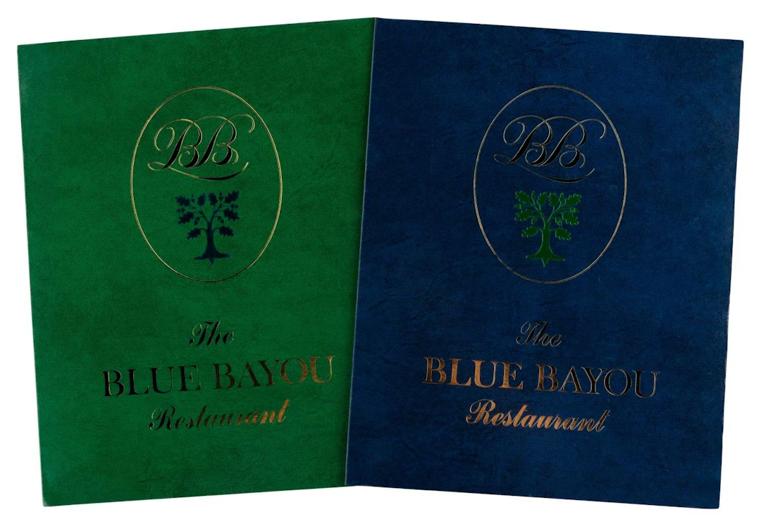 A Pair of Blue Bayou Restaurant Menus.