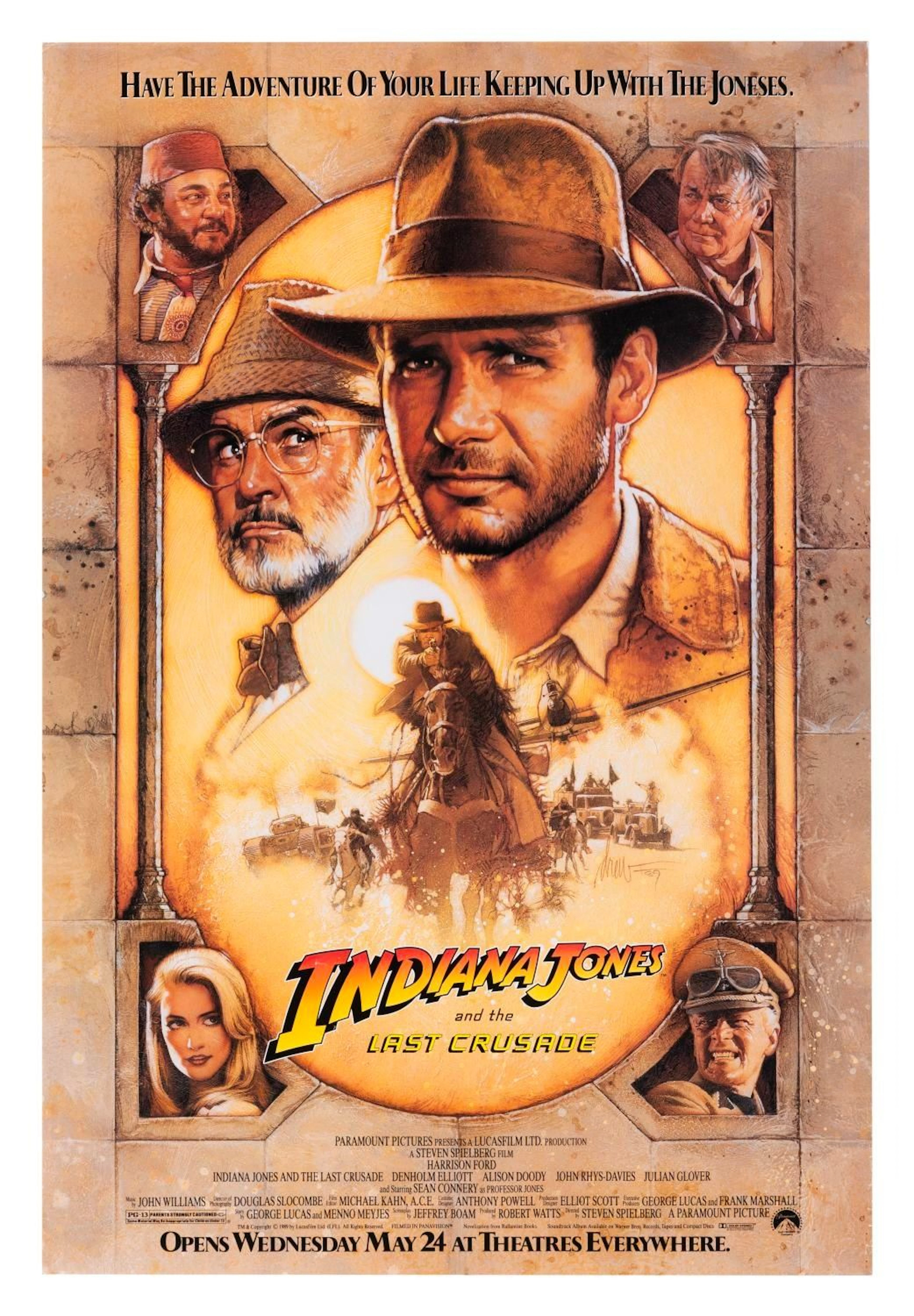 An "Indiana Jones and the Last Crusade" One-Sheet.