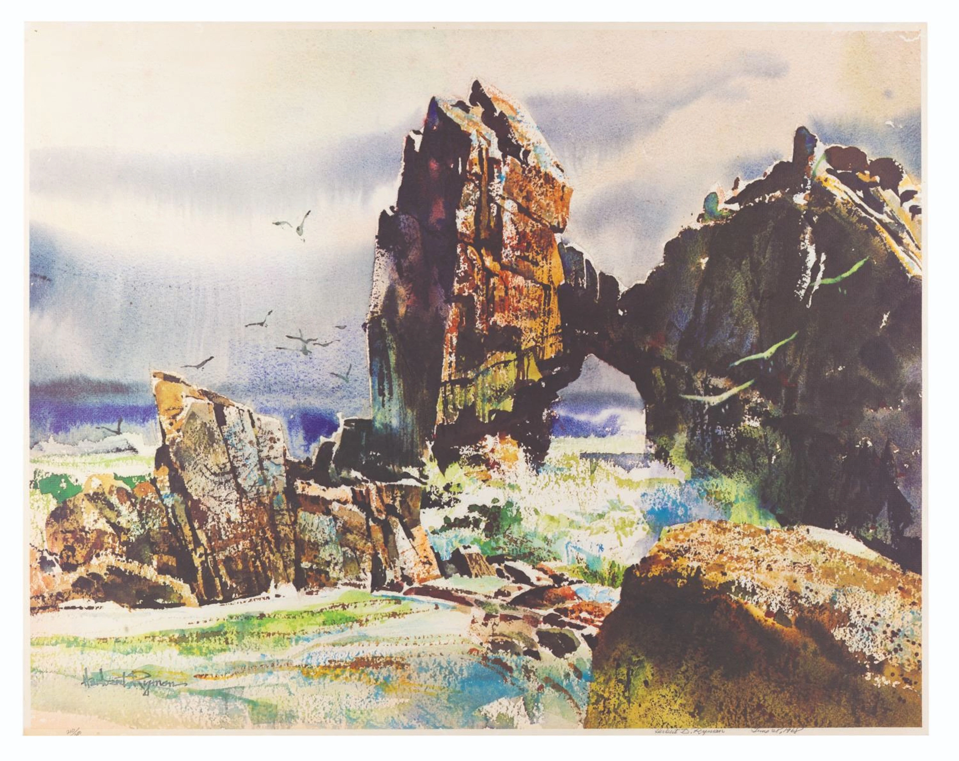 A Herb Ryman California Coast Lithograph.