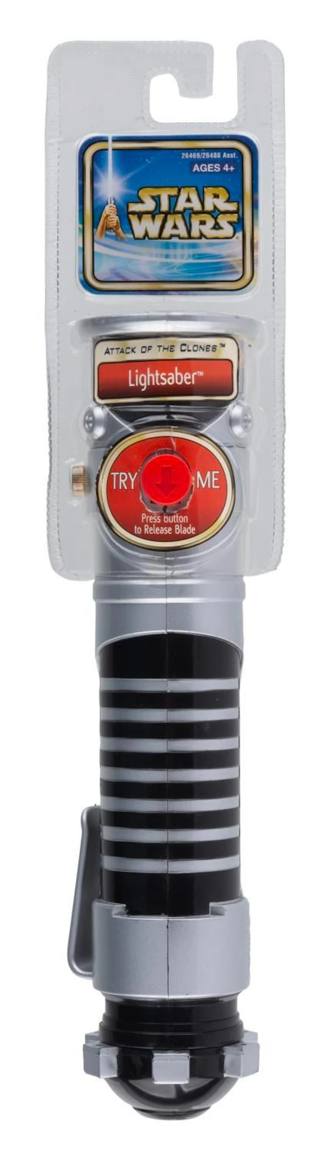An "Attack of The Clones" Lightsaber Toy.