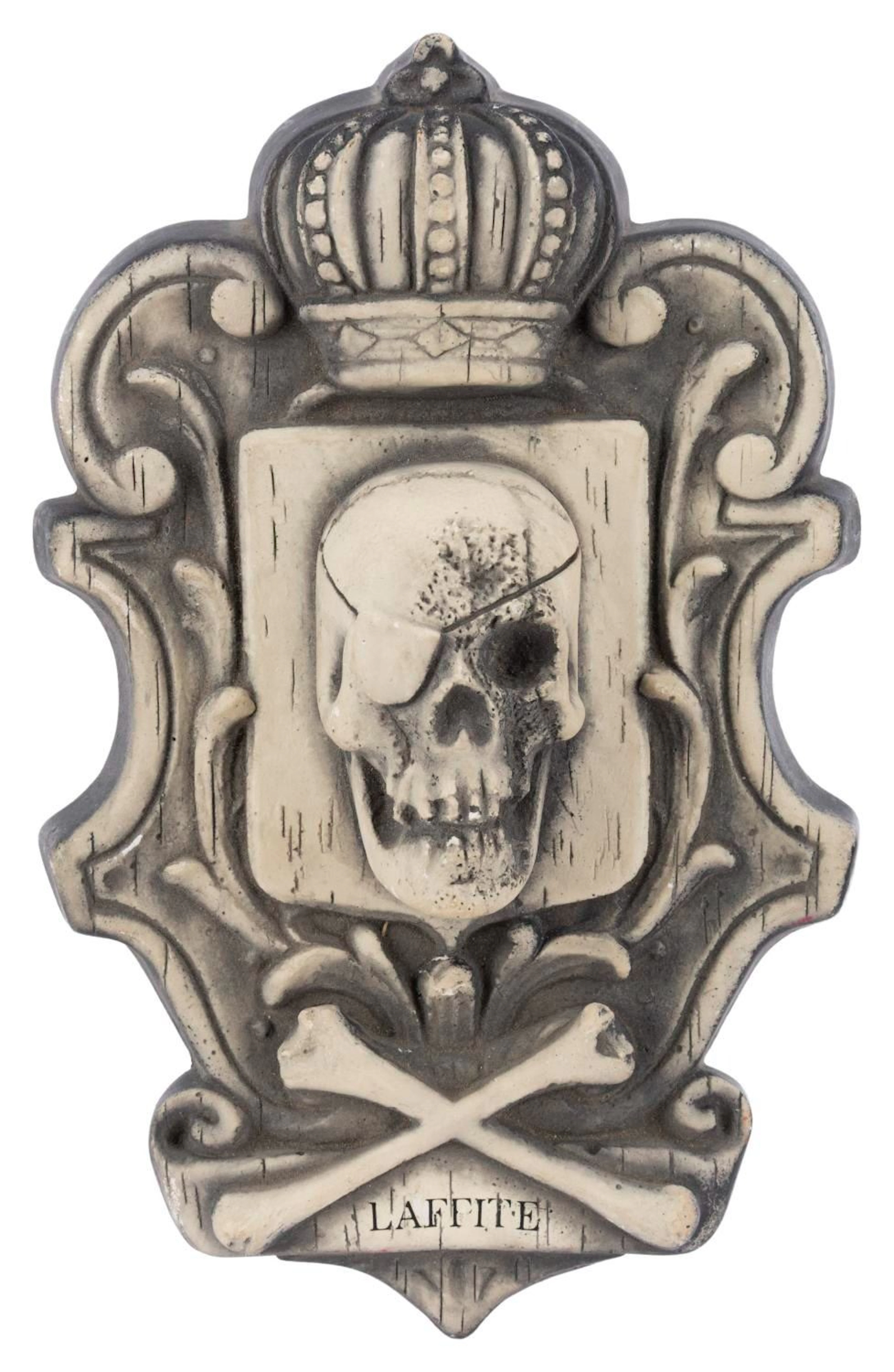 A Randotti Pirate Lafitte Skull Plaque.