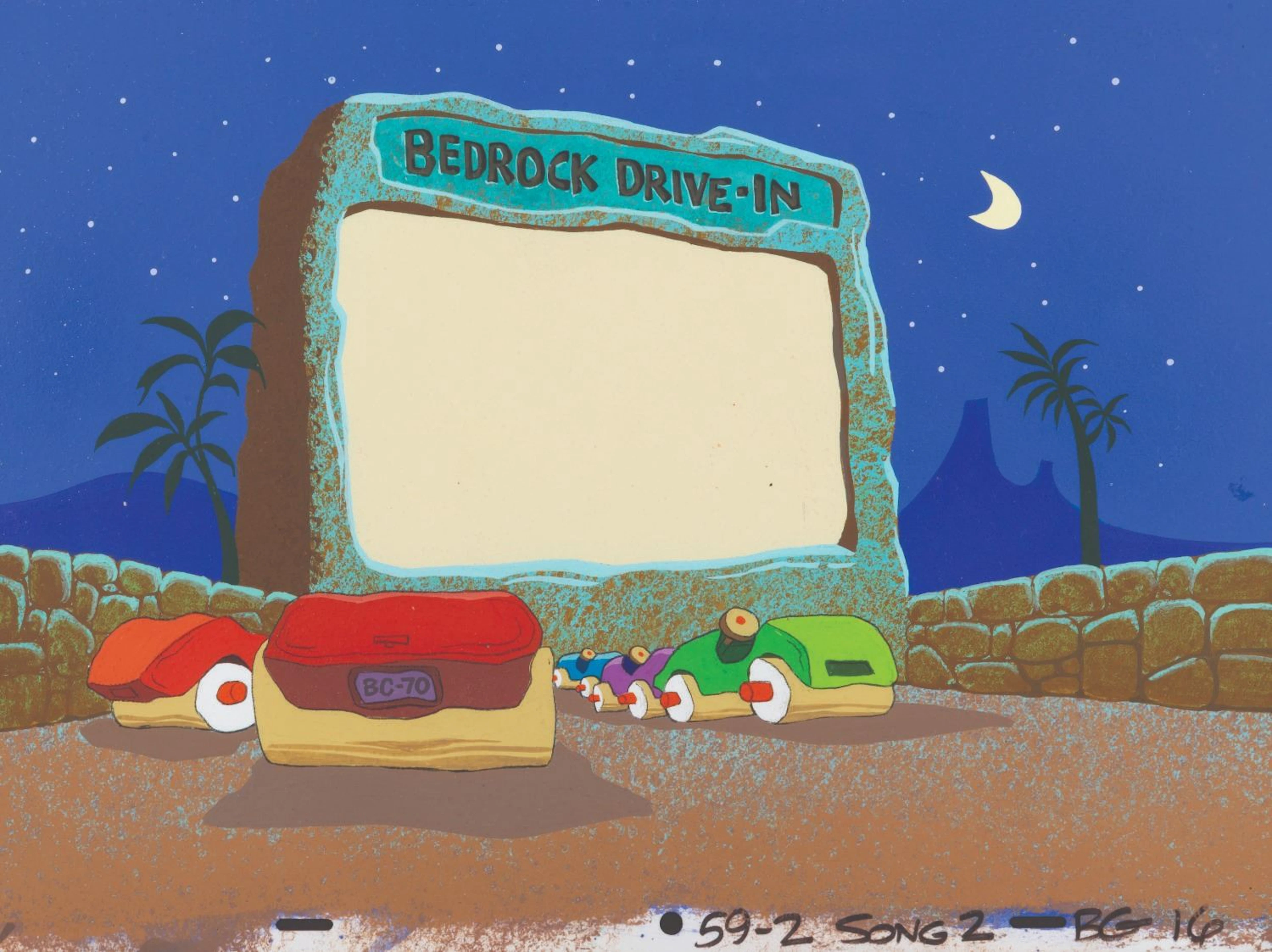 A "The Flintstones Comedy Hour" Original Production Background.