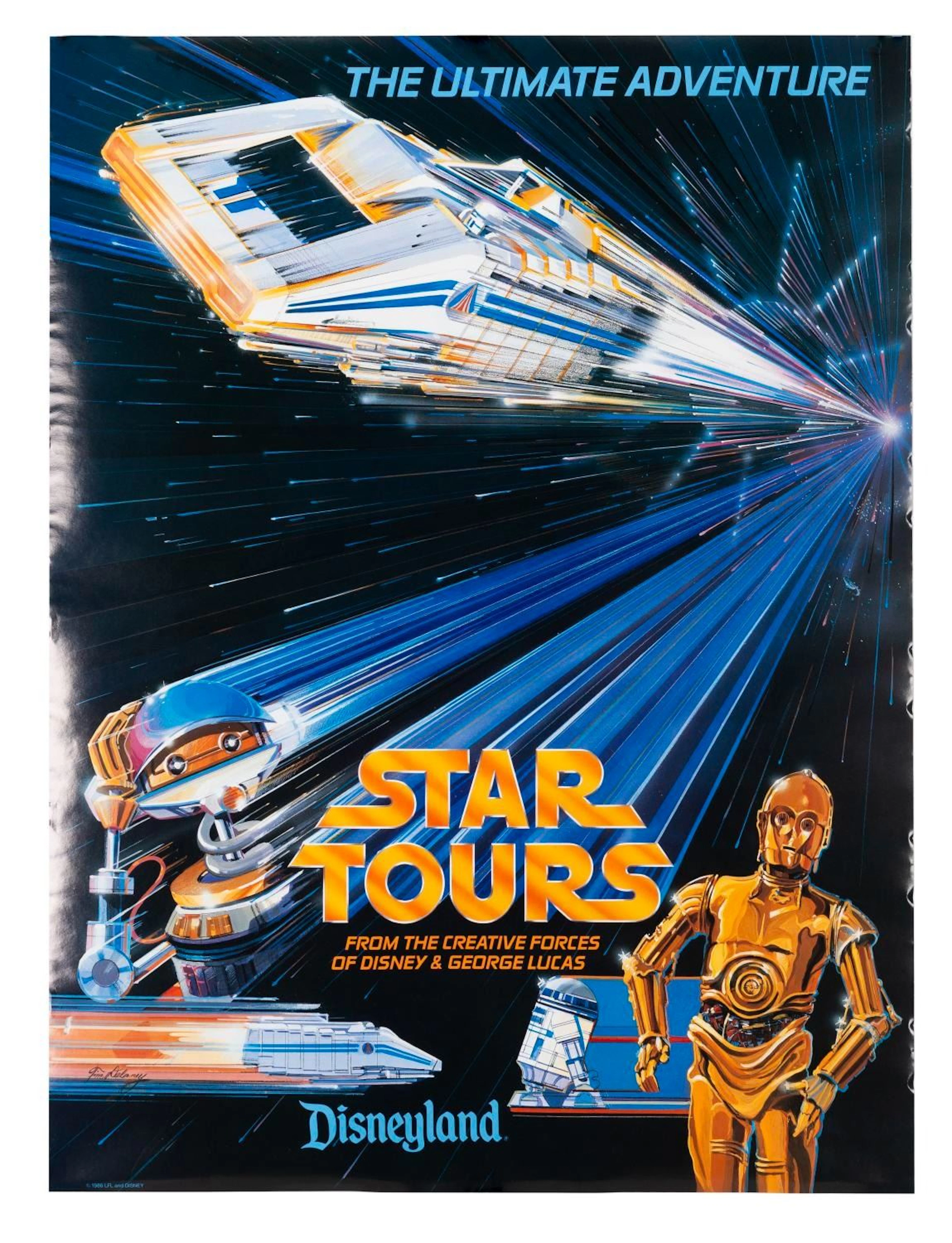 A 1986 Disneyland Star Tours Souvenir Poster.