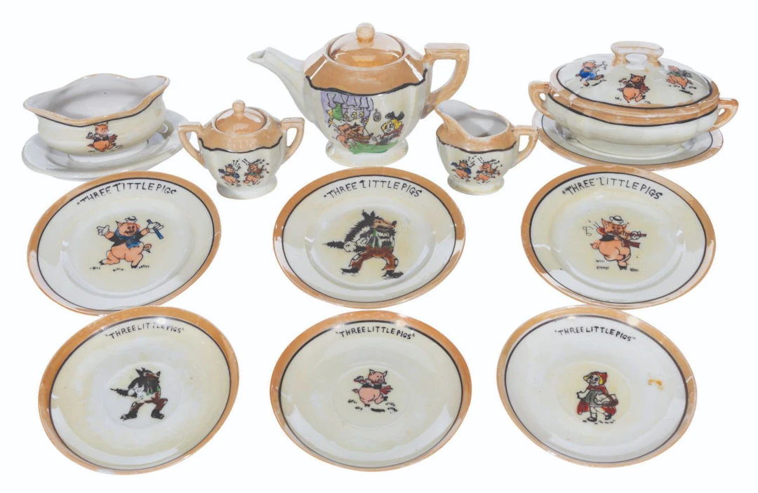 A Three Little Pigs Toy Tea Set.