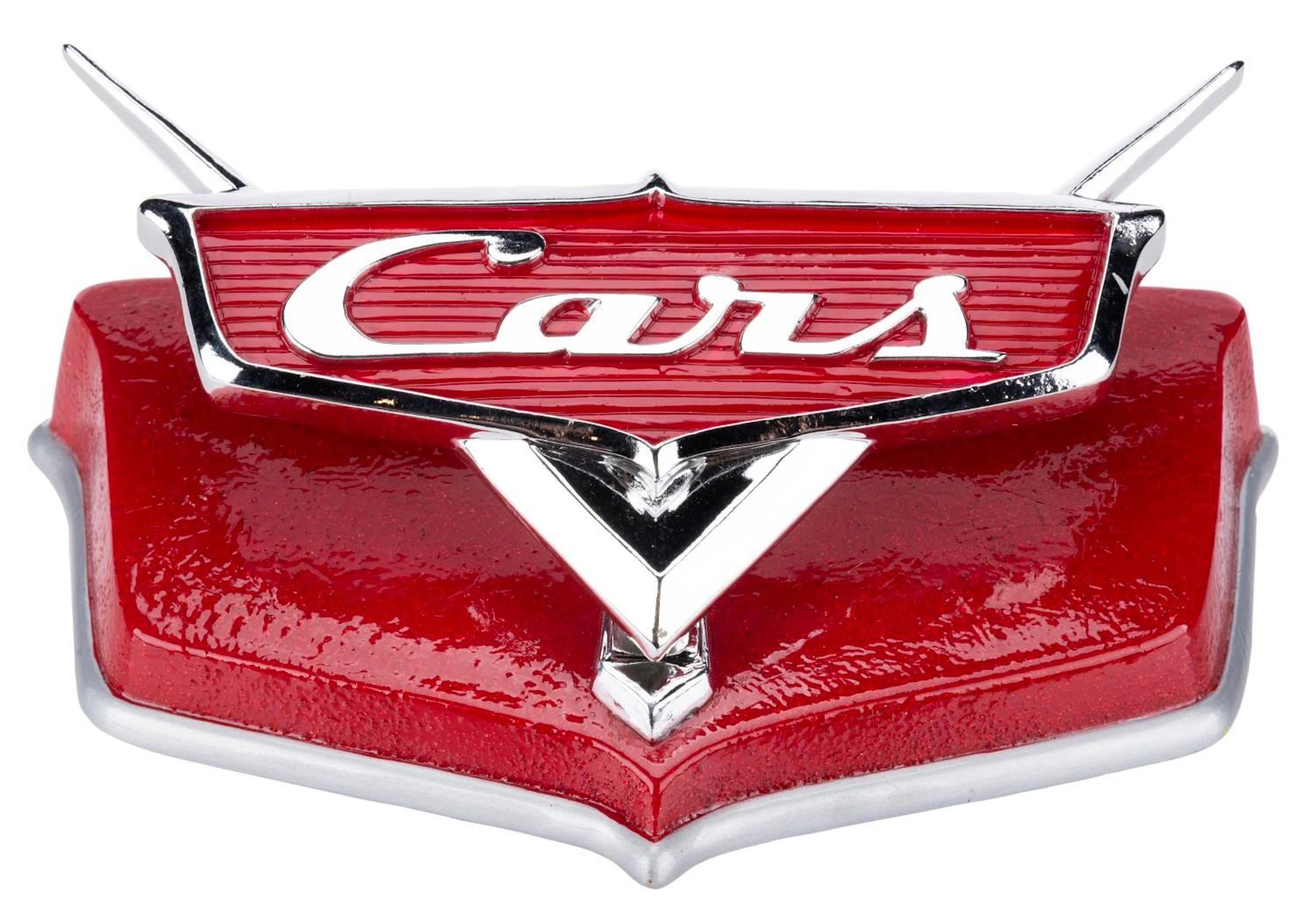 A "Cars" Hood Ornament Business Card Holder.