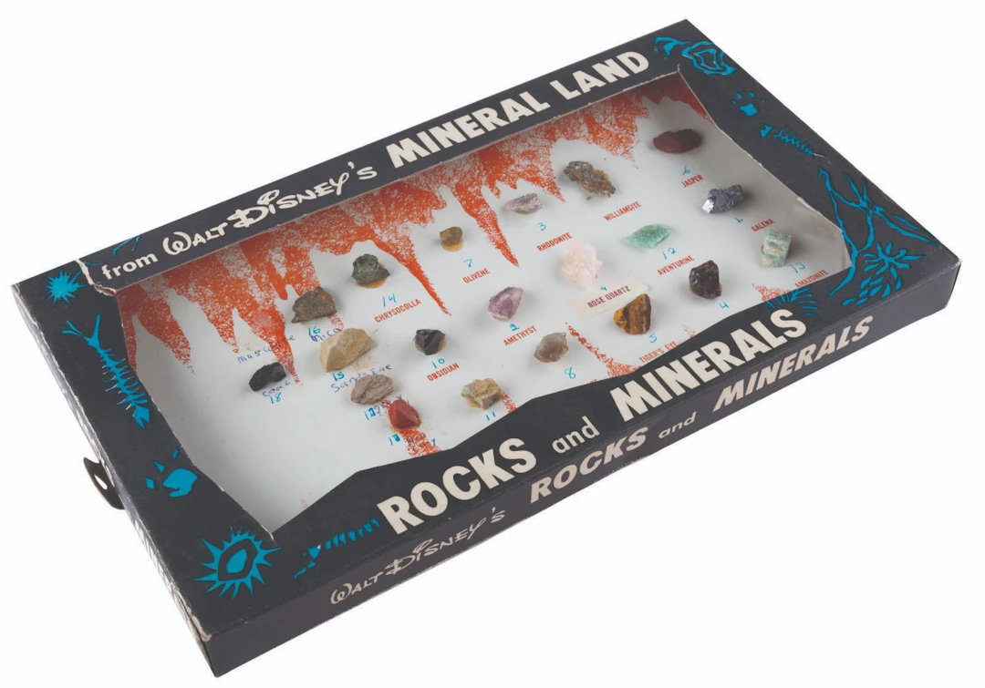 A Walt Disney's Mineral Land Rocks and Minerals Kit.