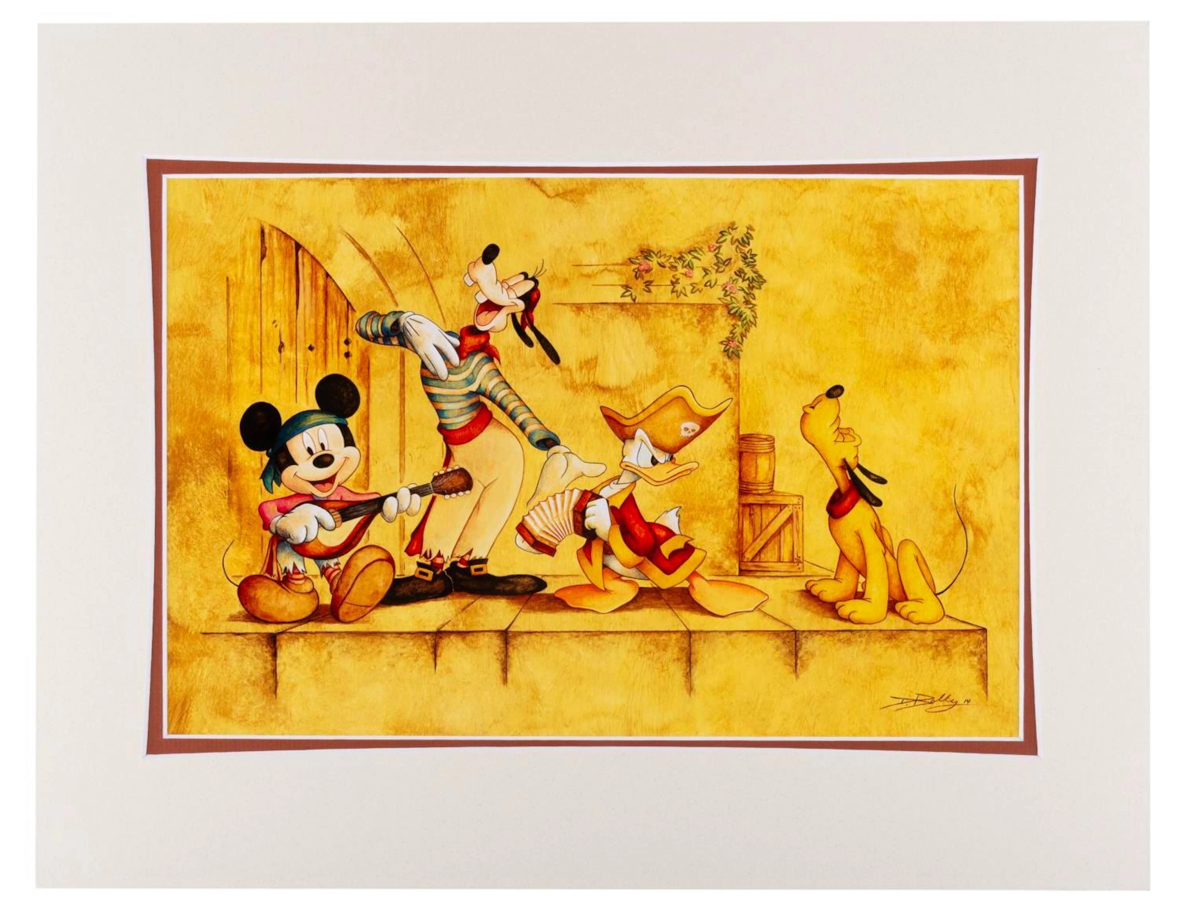 A Mickey and Friends "A Pirates Life" Print.