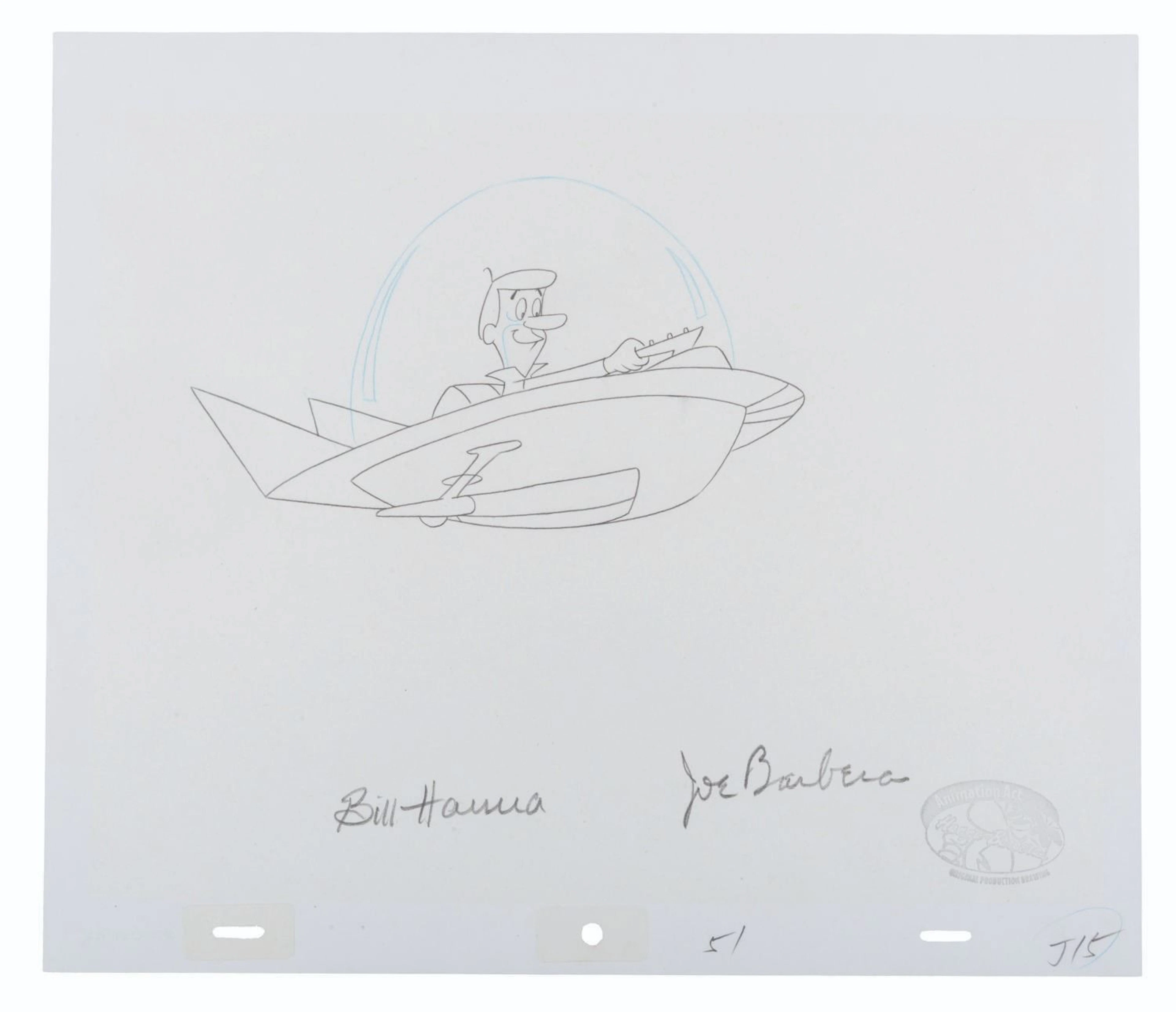 A Signed "Jetsons" Original Production Drawing.