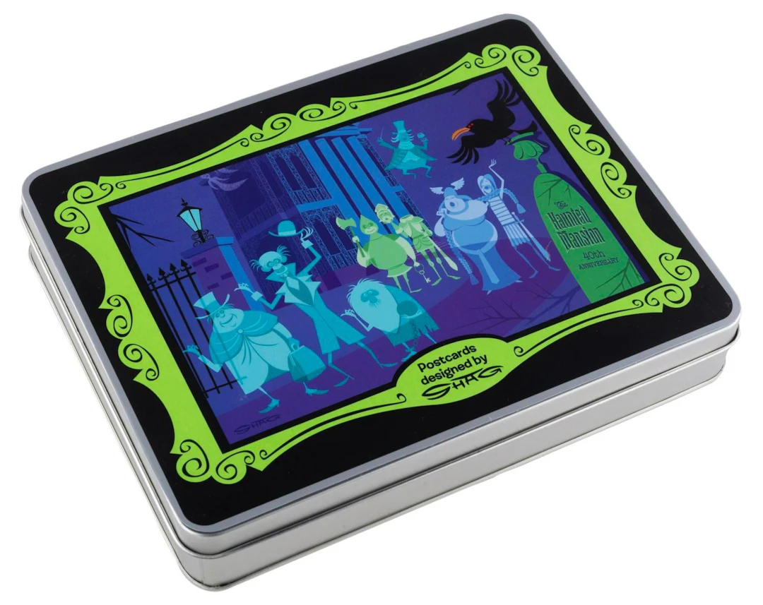 A Haunted Mansion 40th SHAG Postcard Giftbox Set.