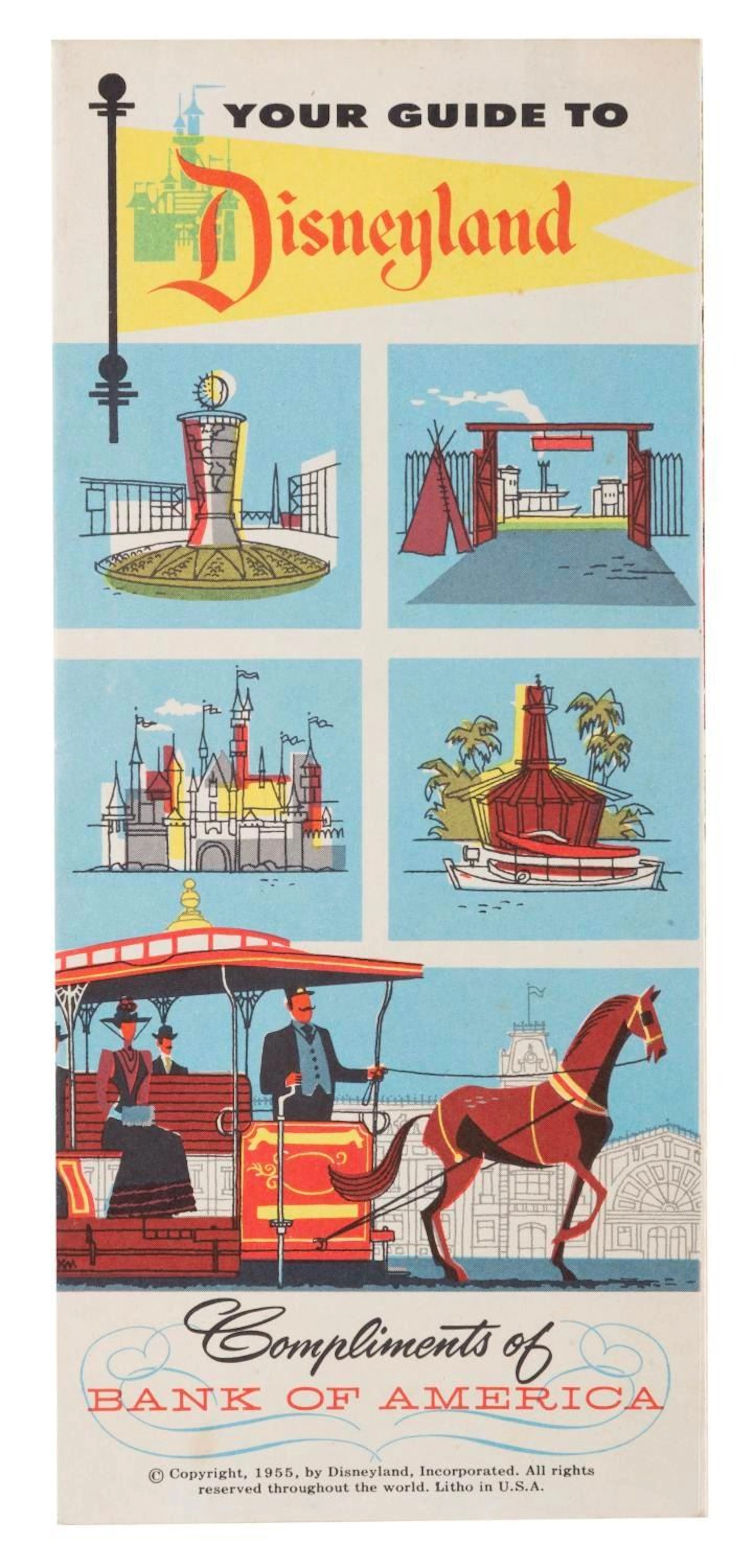 A 1956 Bank of America Your Guide to Disneyland Brochure.