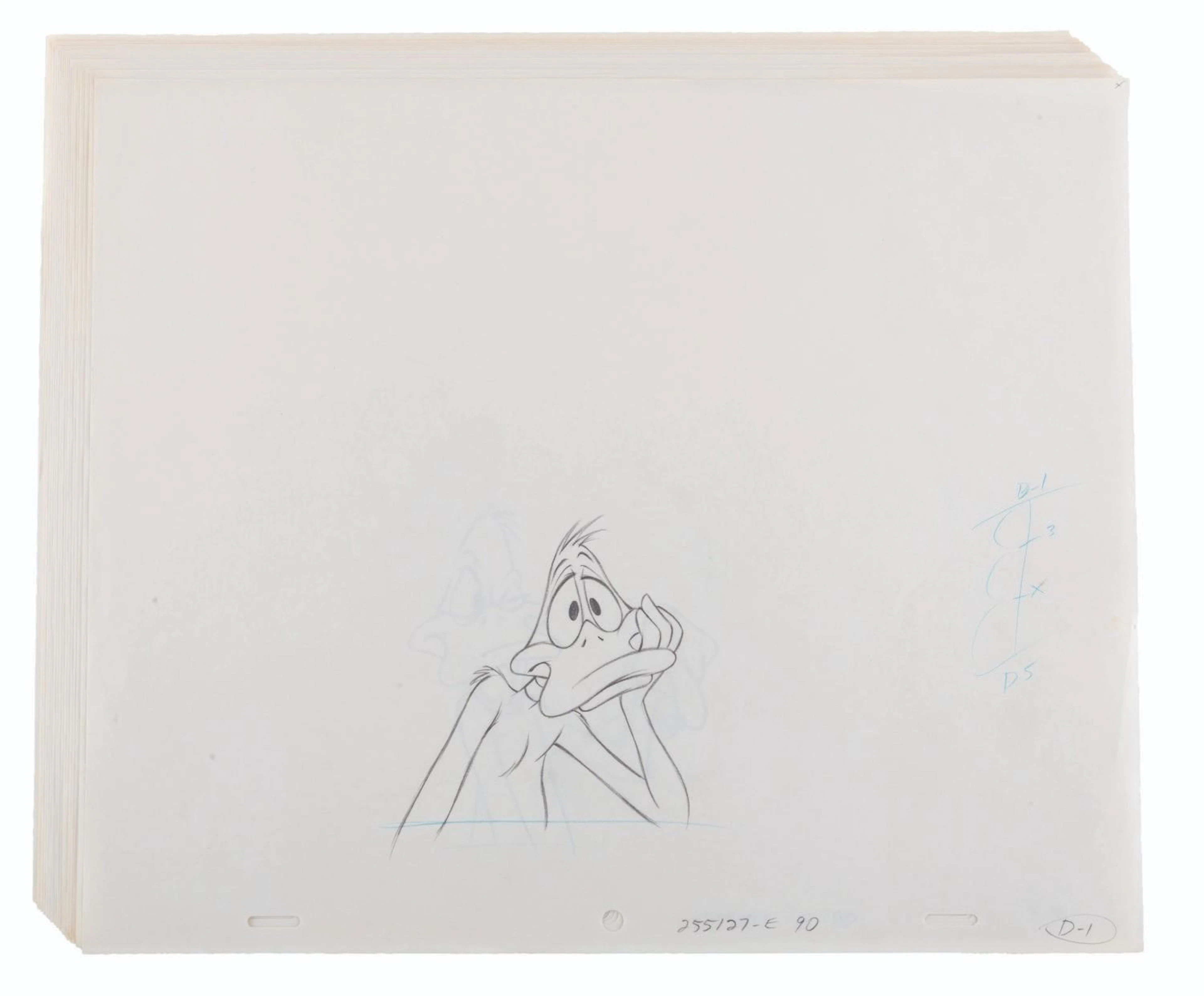 A Set of "Bugs Vs. Daffy" Cleanup Drawings.