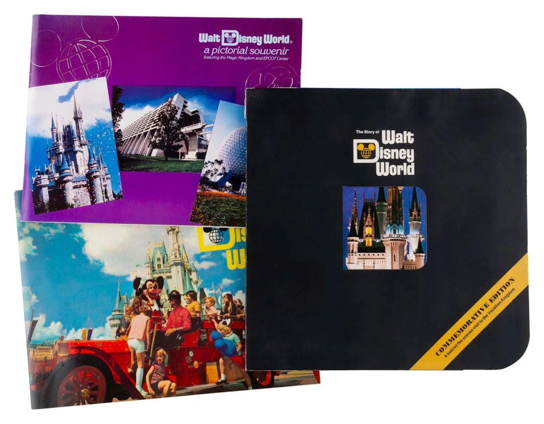 A Trio of Walt Disney World Pictorial Souvenir Books.