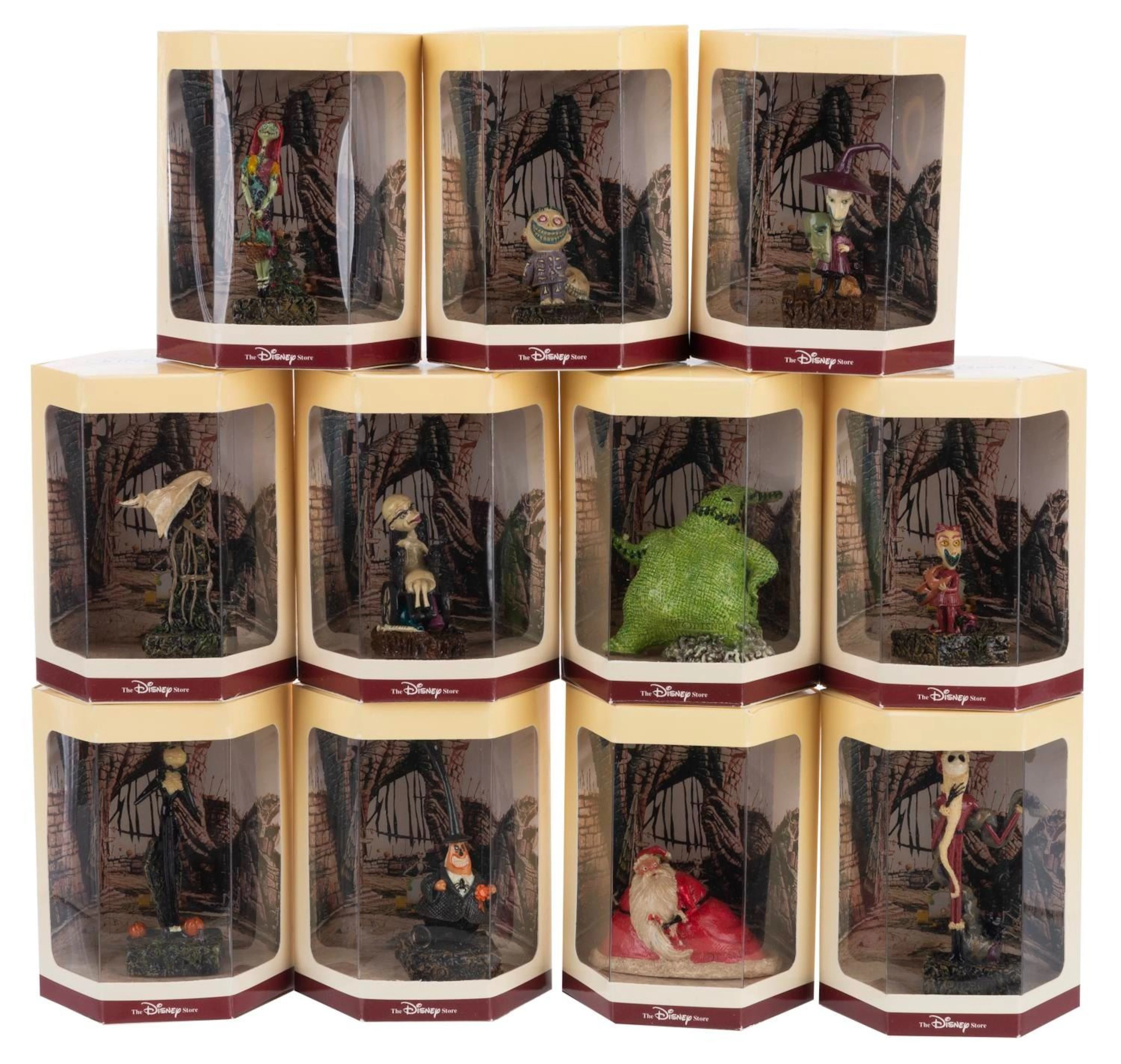 A Collection of "The Nightmare Before Christmas" Tiny Kingdom Figurines.