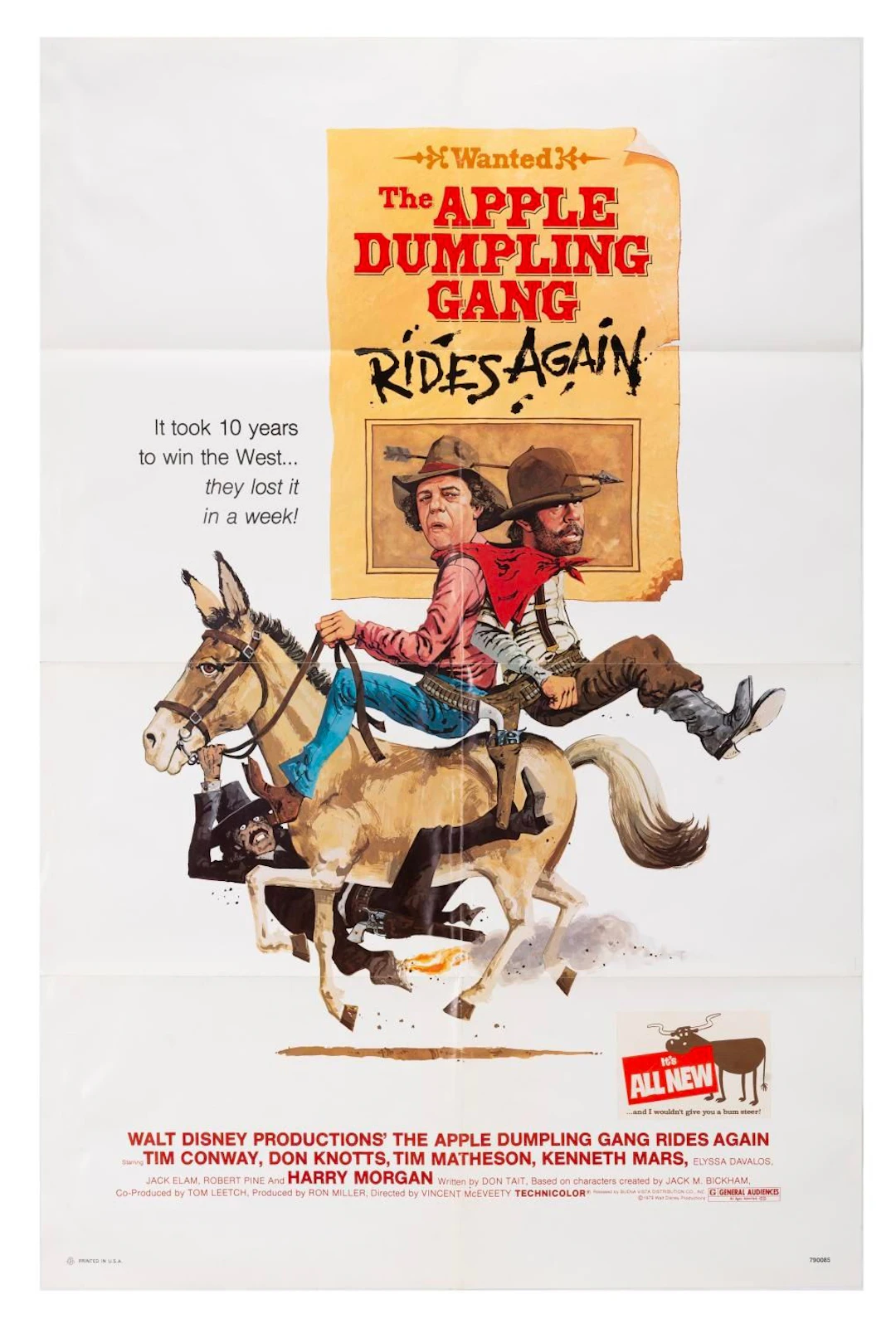 A "The Apple Dumpling Gang Rides Again" One-Sheet.