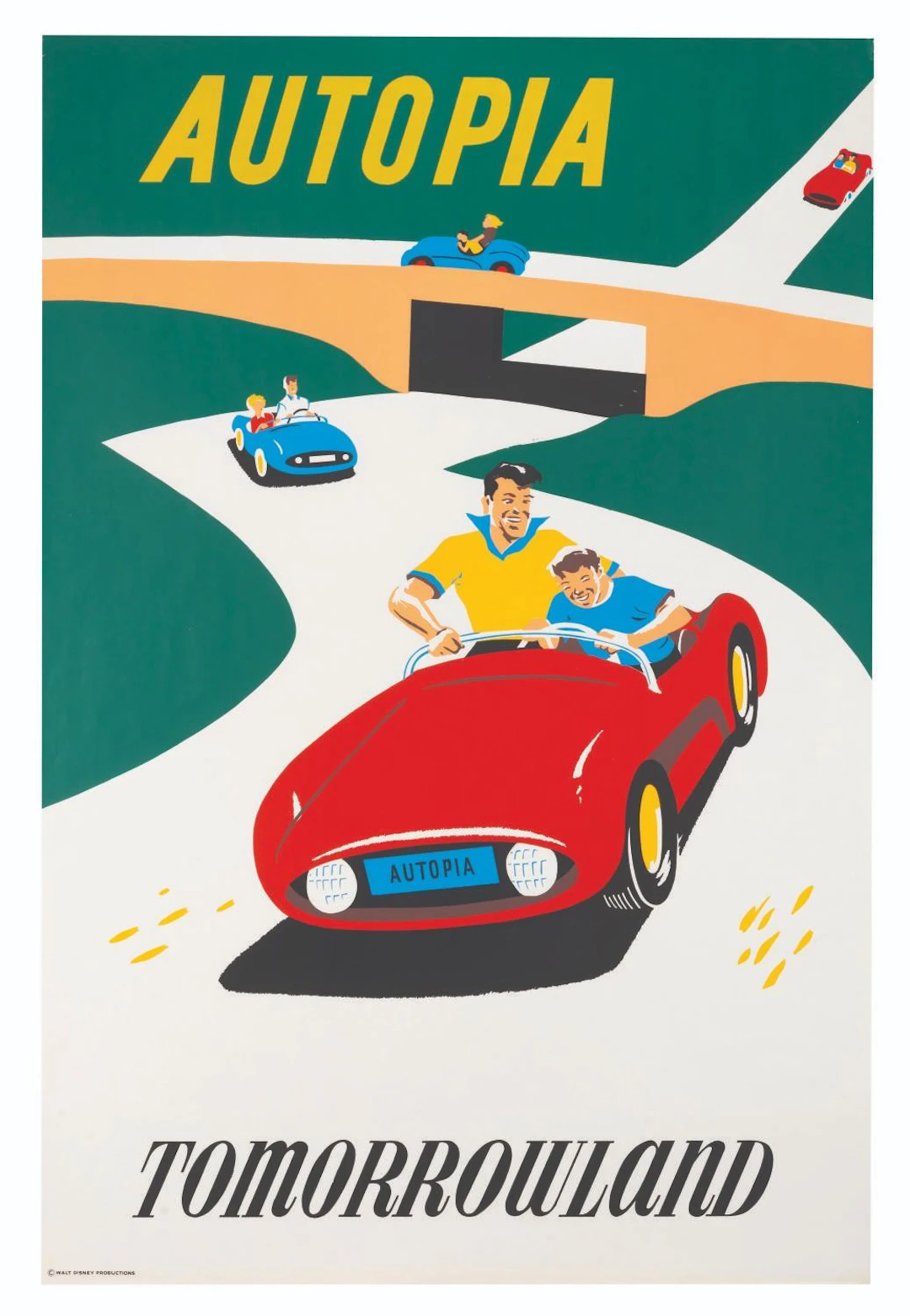 A Tomorrowland Autopia Attraction Poster.