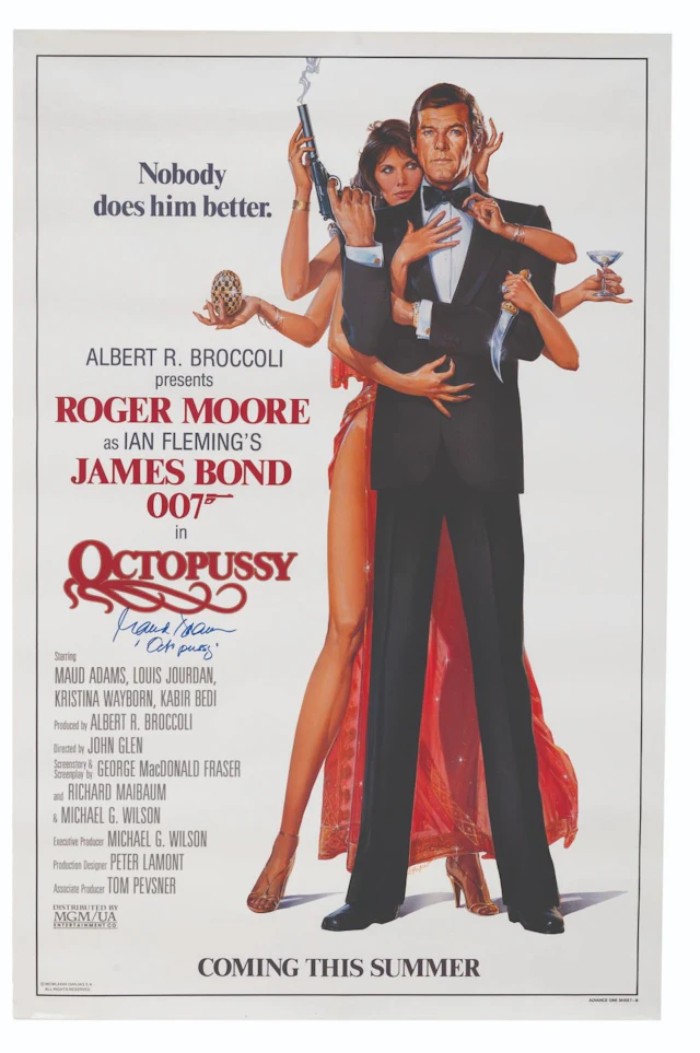 A Signed "Octopussy" One-Sheet.