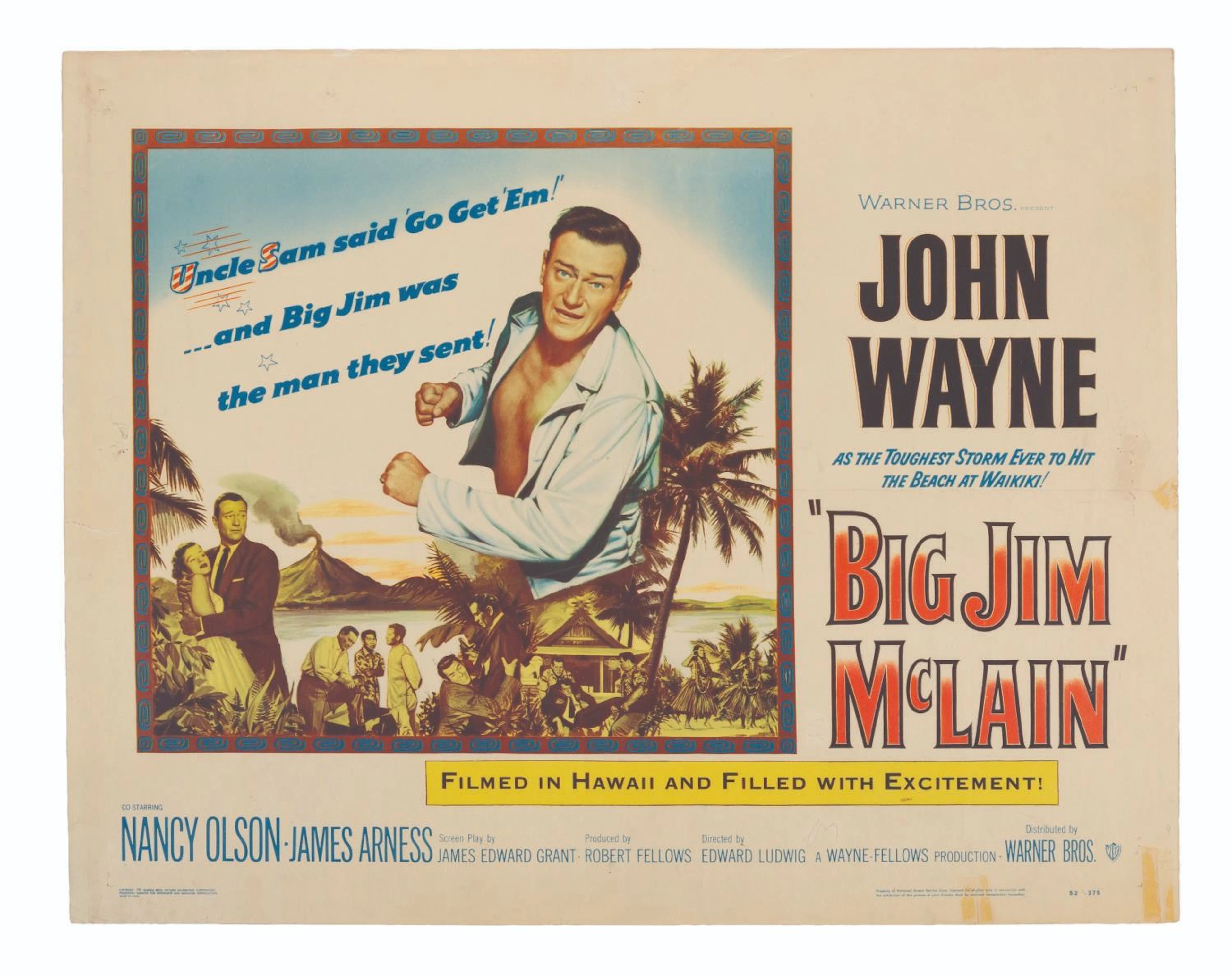 A John Wayne "Big Jim McLain" Half-Sheet.