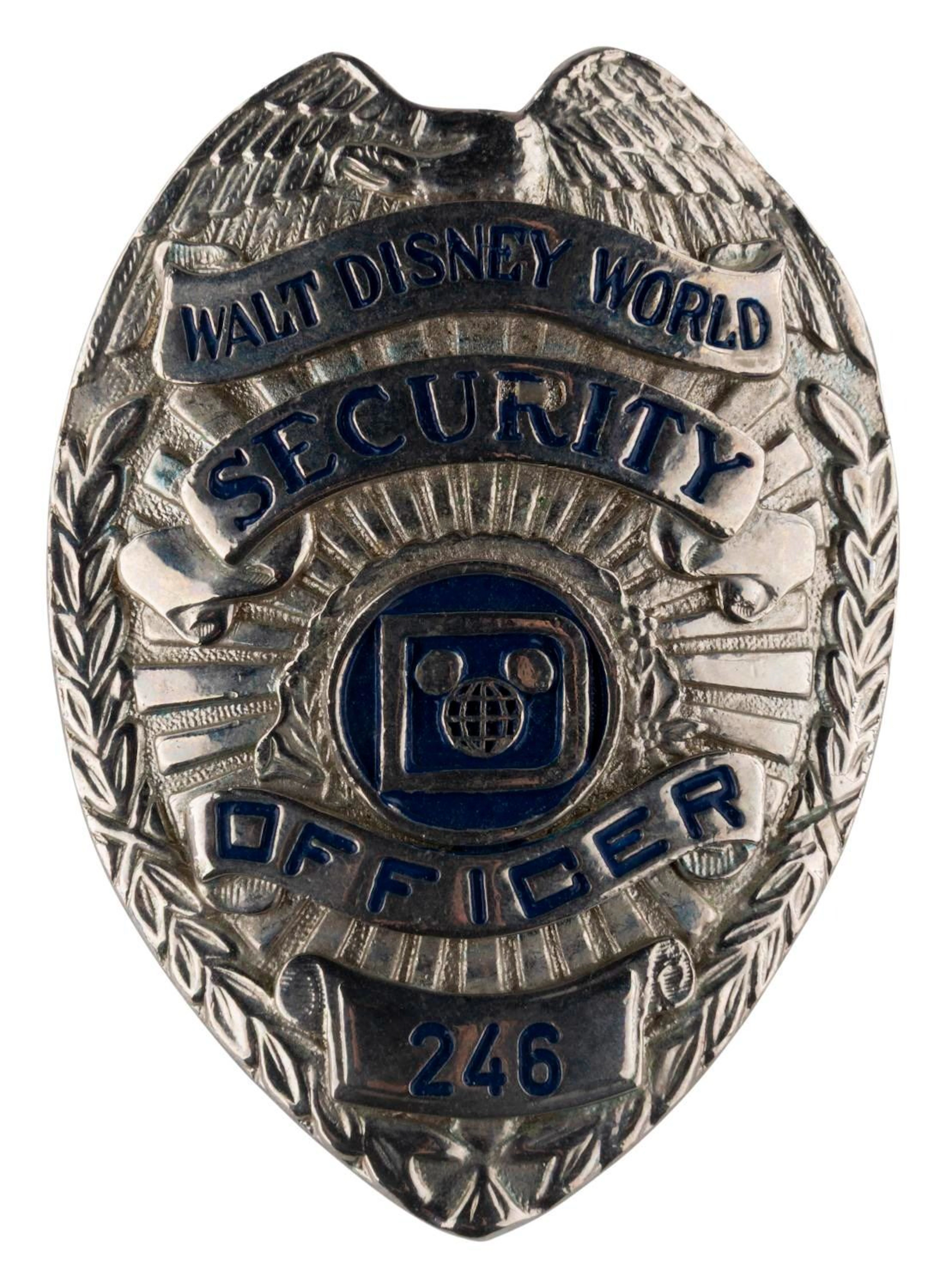 A Walt Disney World Security Officer Badge.