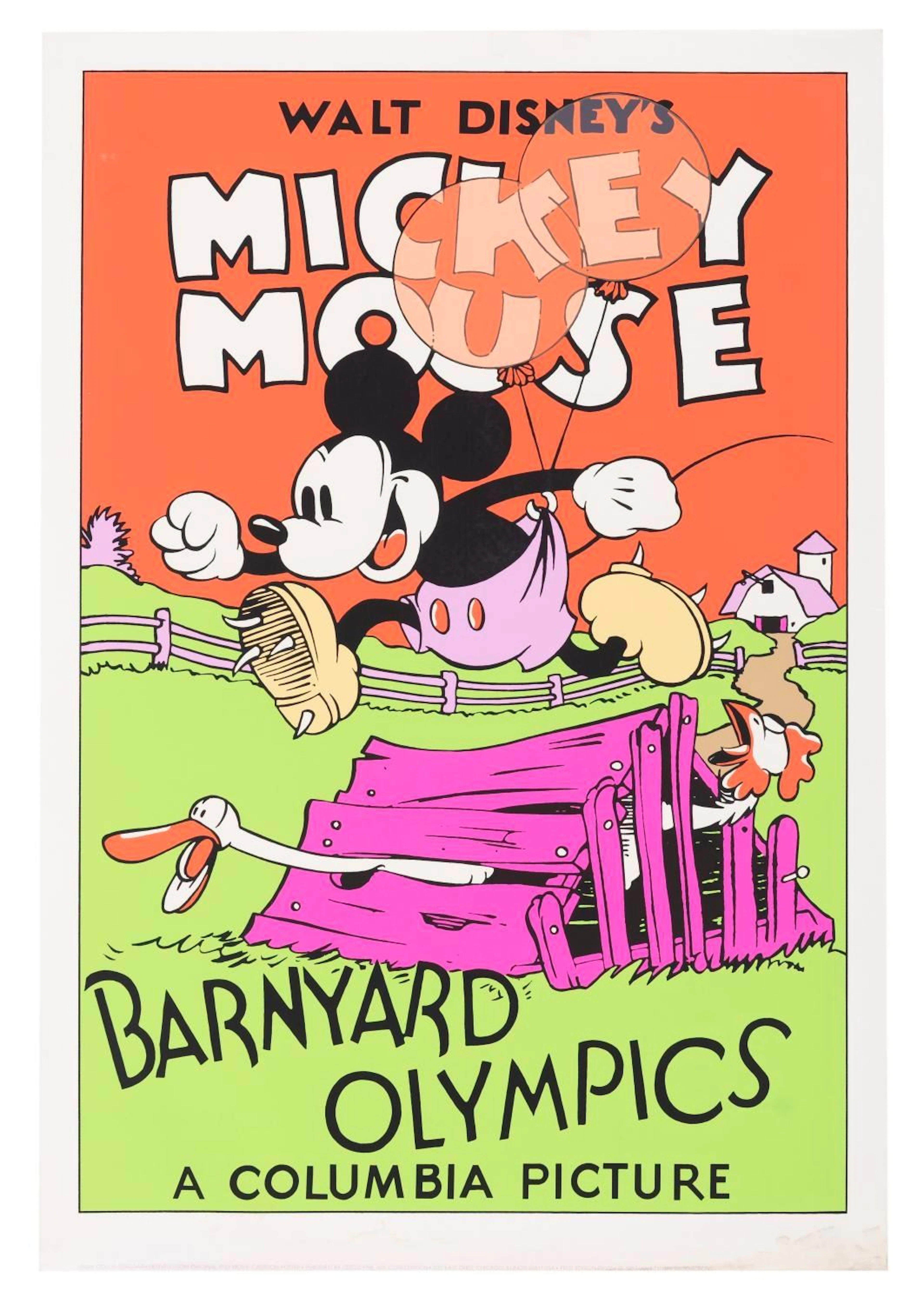 A Mickey Mouse "Barnyard Olympics" Serigraph.