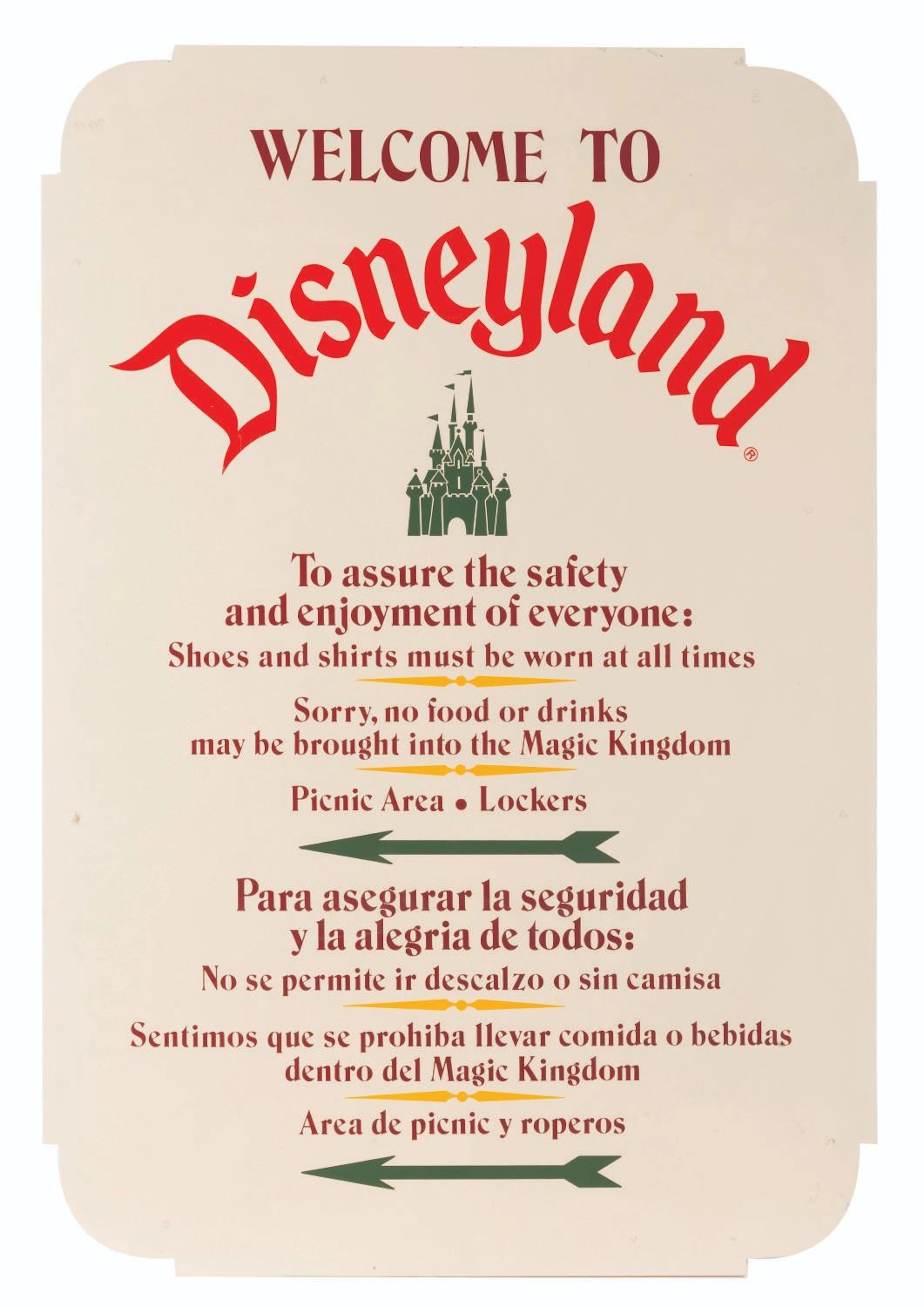 A Disneyland Welcome Sign.