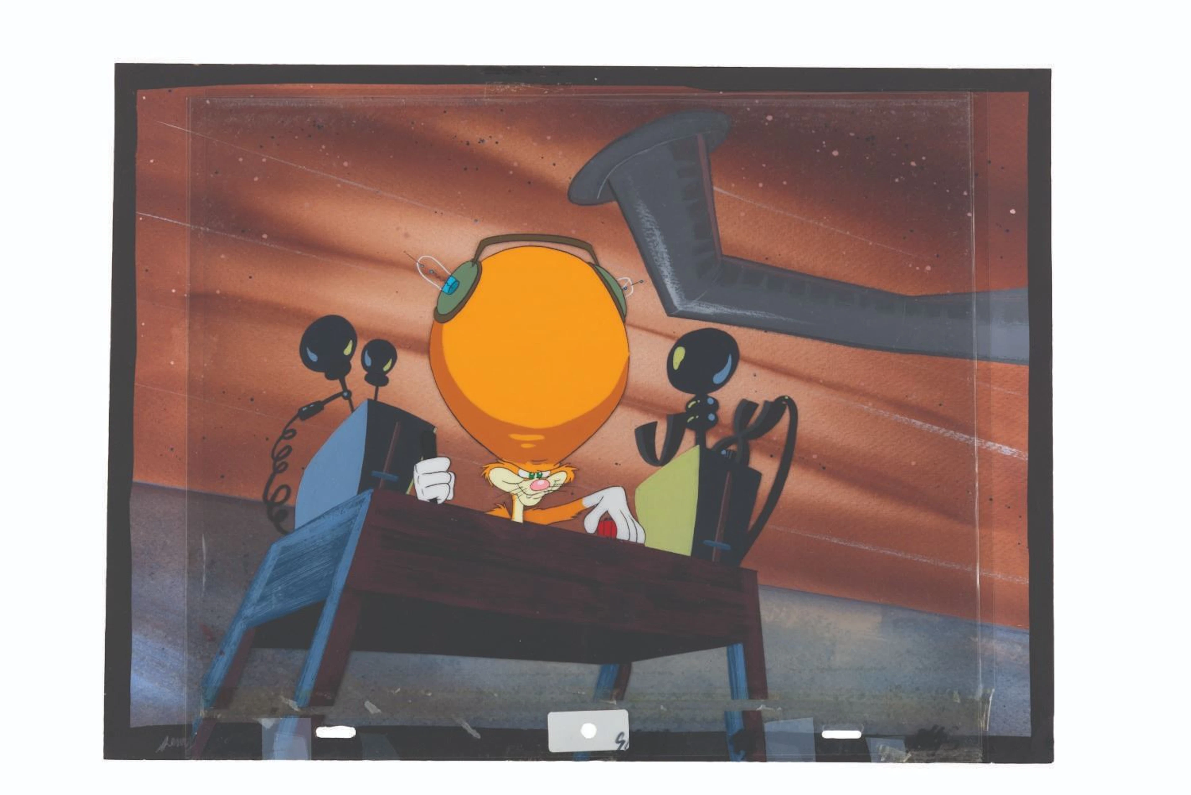 A “Shnookums and Meat” Production Cel and Matching Background.