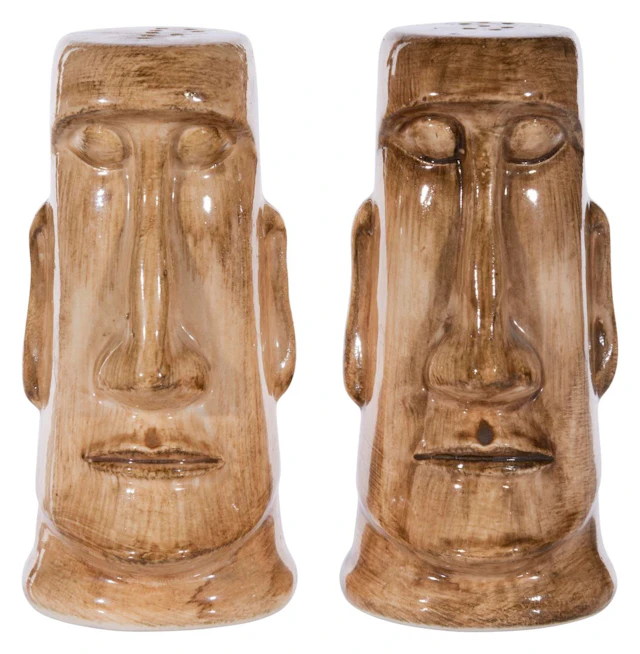 A Disneyland Moai Salt and Pepper Shakers Set.