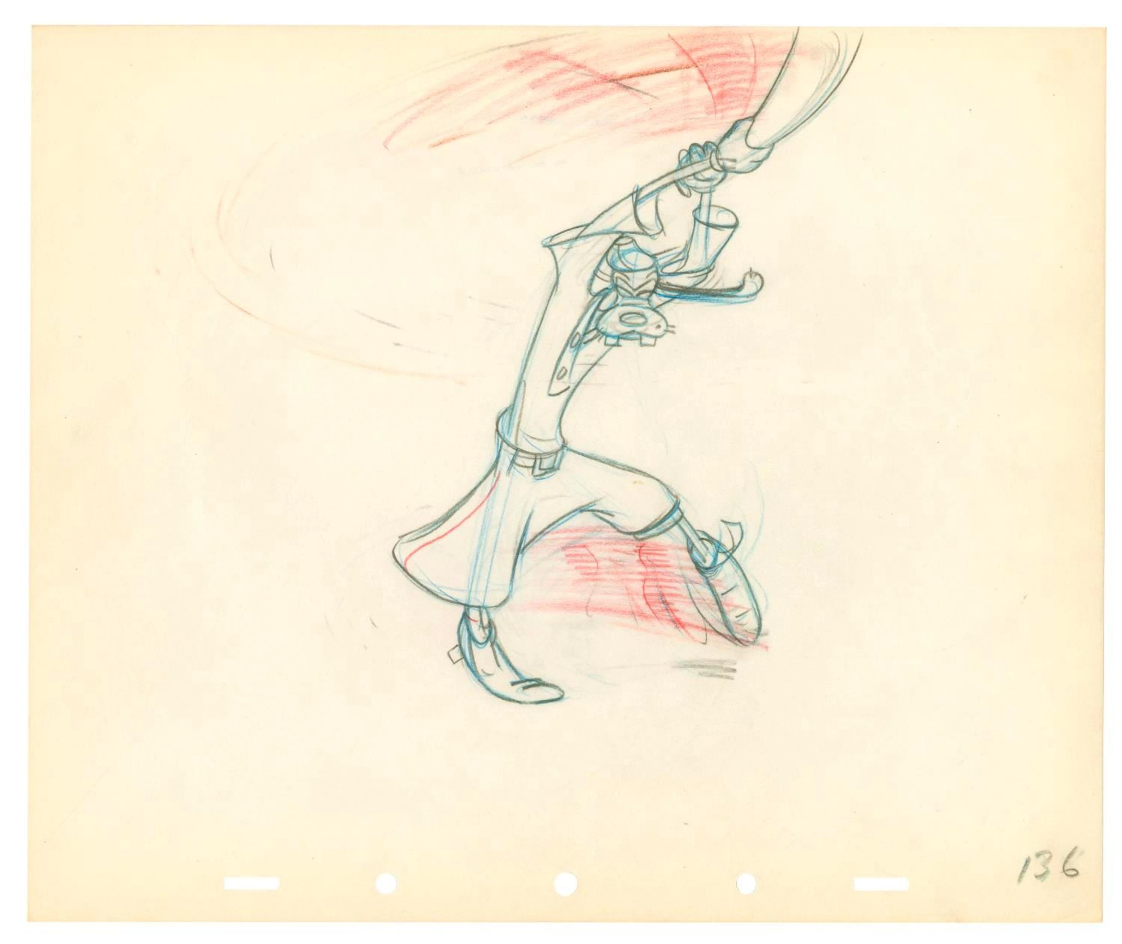 A "How To Play Baseball" Goofy Production Drawing.