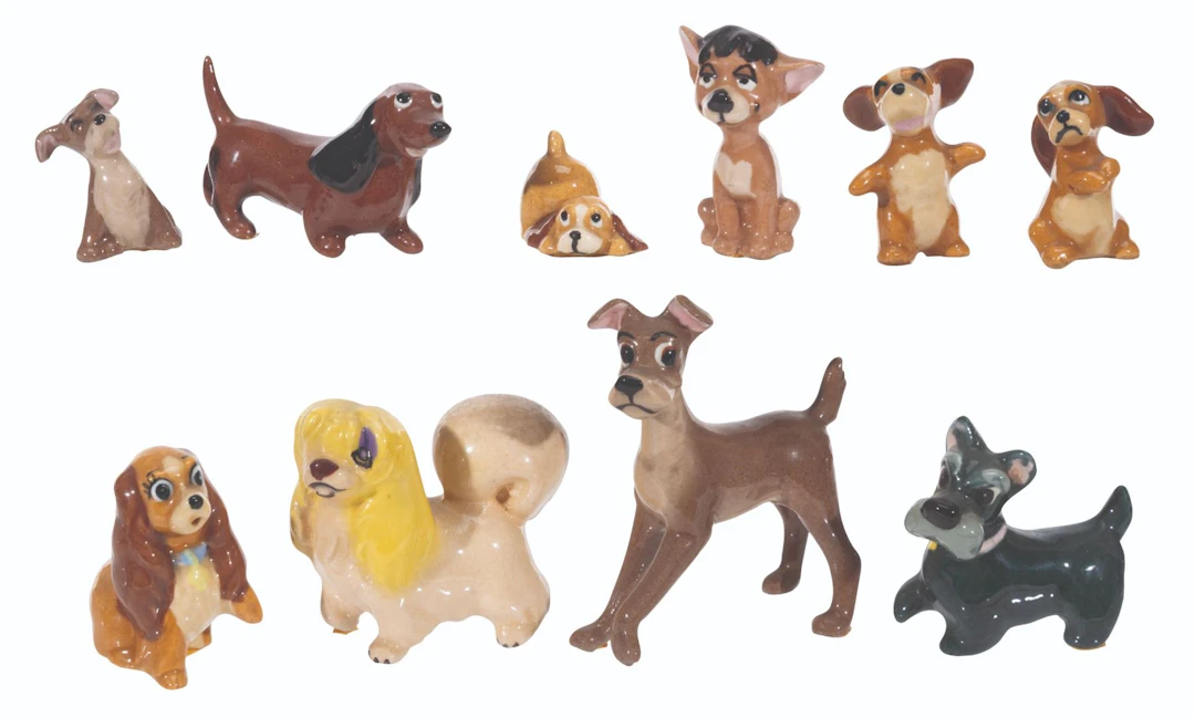 A Collection of "Lady and the Tramp" Figurines.