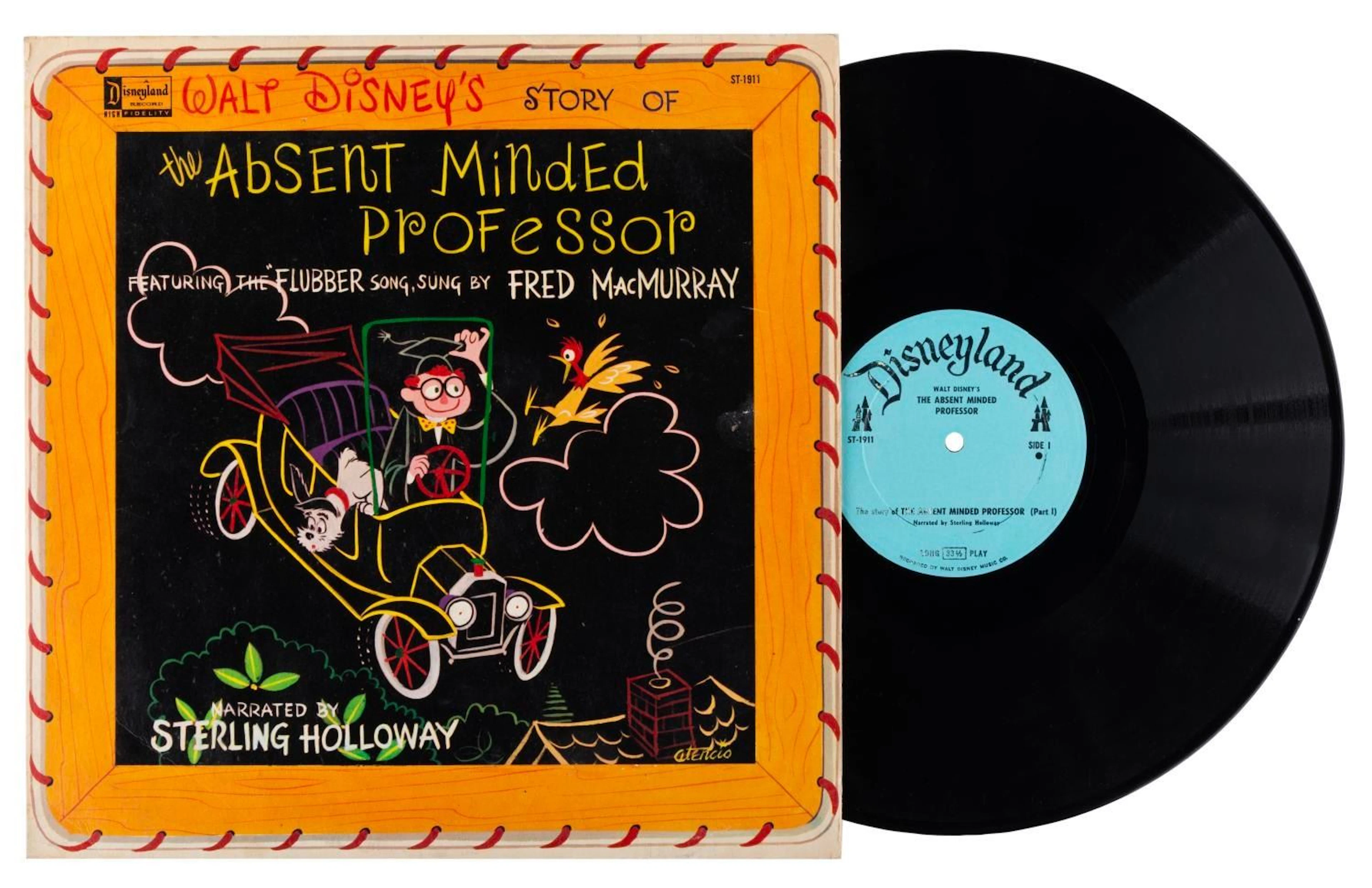 A Walt Disney's "Absent Minded Professor" Record Album.