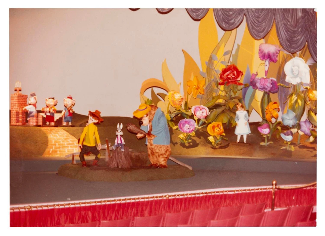 A Mickey Mouse Revue Behind the Scenes Photo.