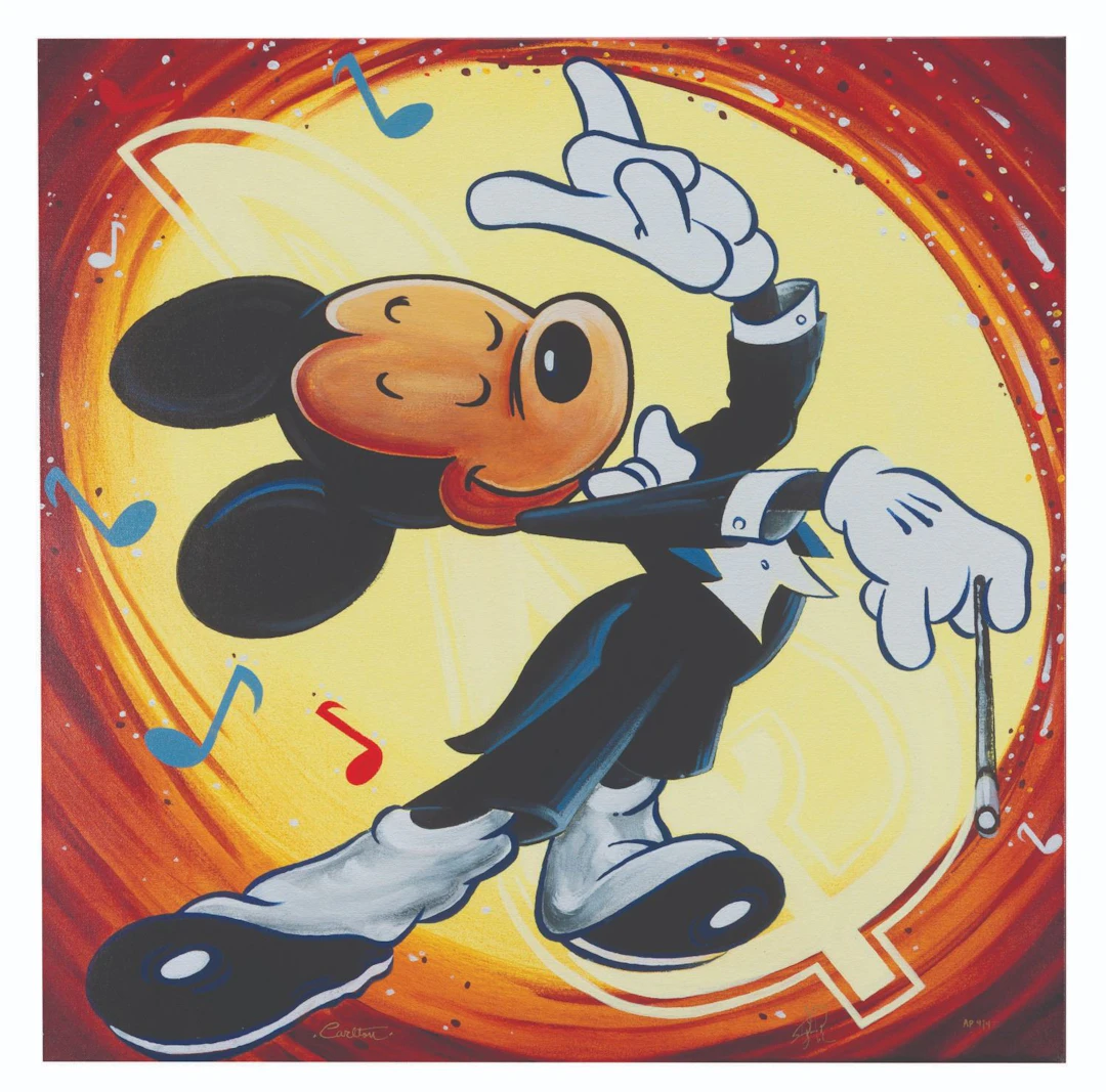 An Artist's Proof "Maestro Mickey" Giclee Canvas Print.