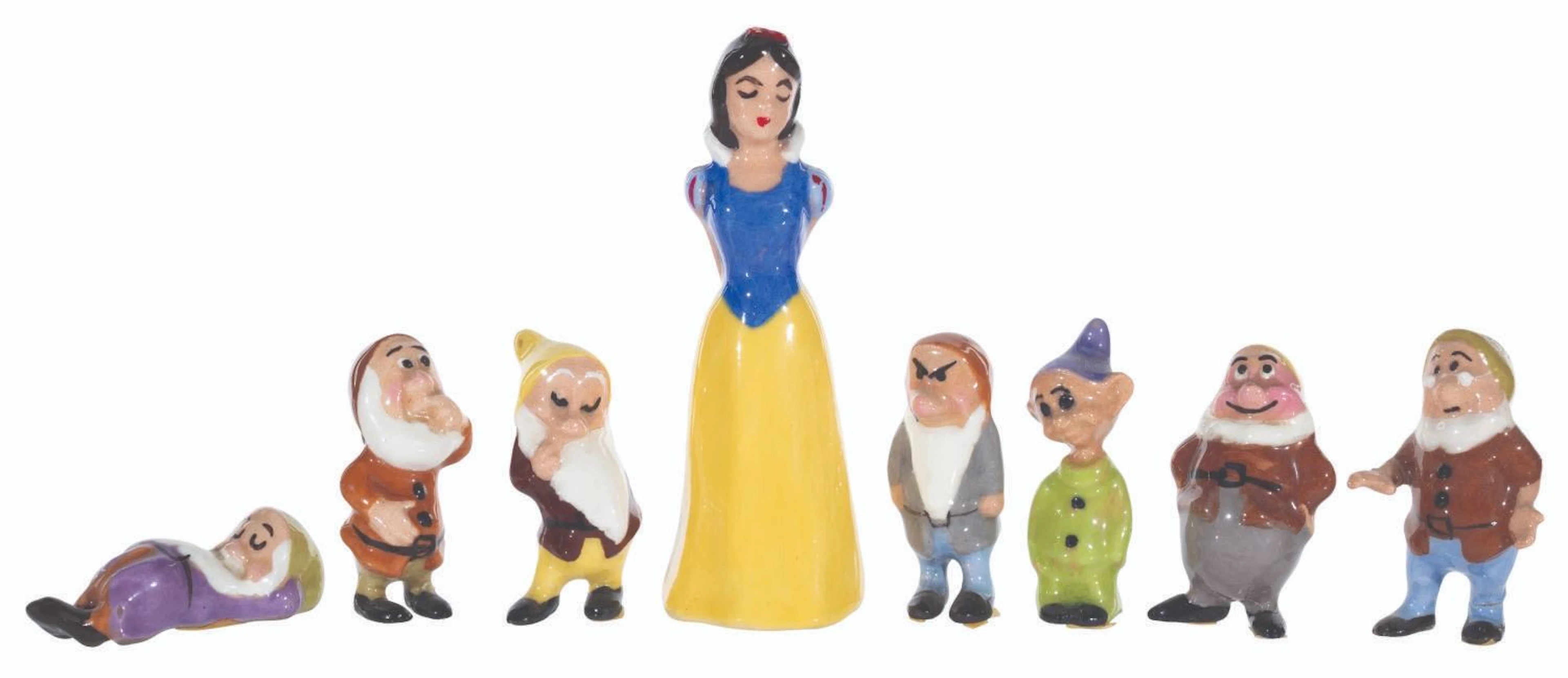 A "Snow White and the Seven Dwarfs" Hagen-Renaker Figure Set.